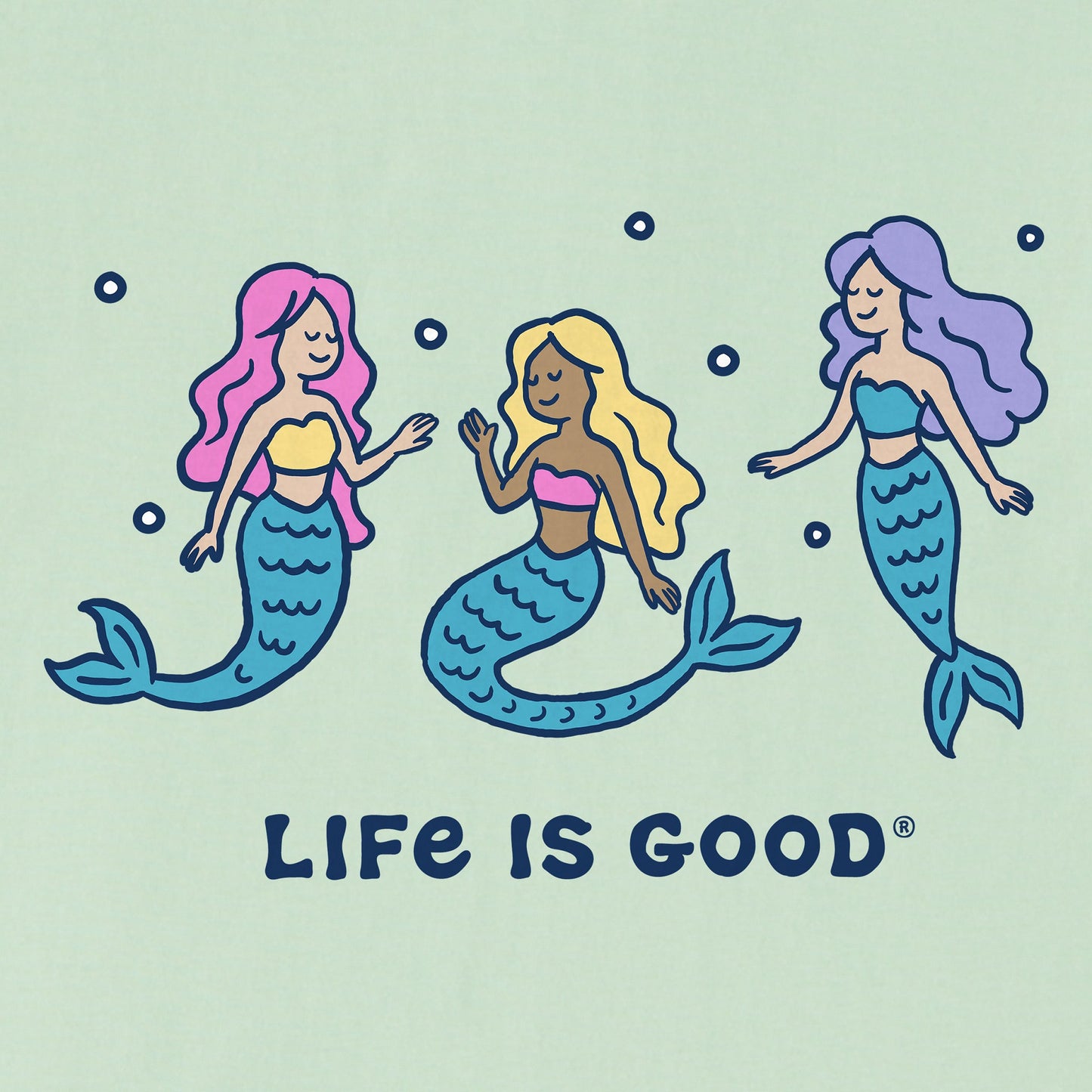 Kids Mermaid Trio Short Sleeve Crusher Tee