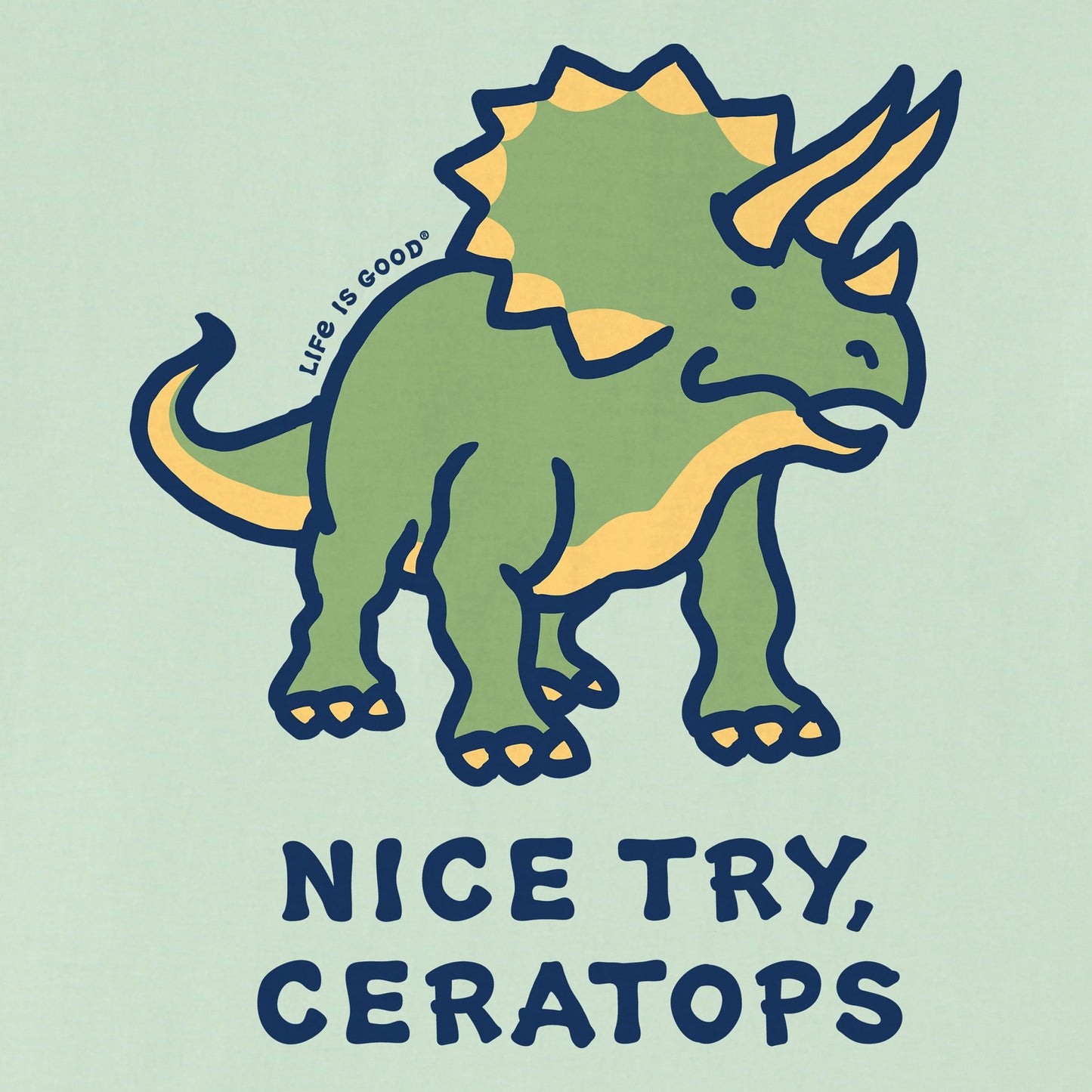 Kids Nice Try, Ceratops Short Sleeve Crusher Tee