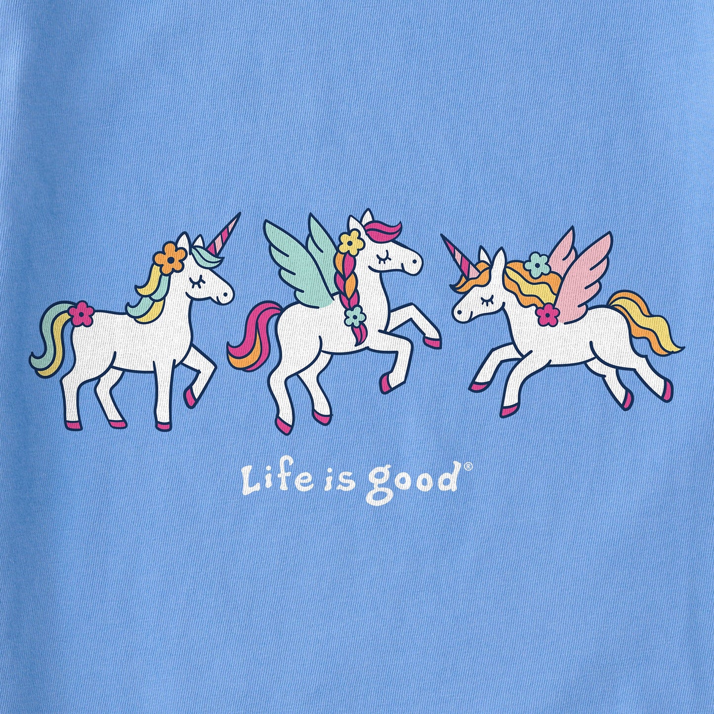 Kids Unicorn Trio Short Sleeve Crusher Tee