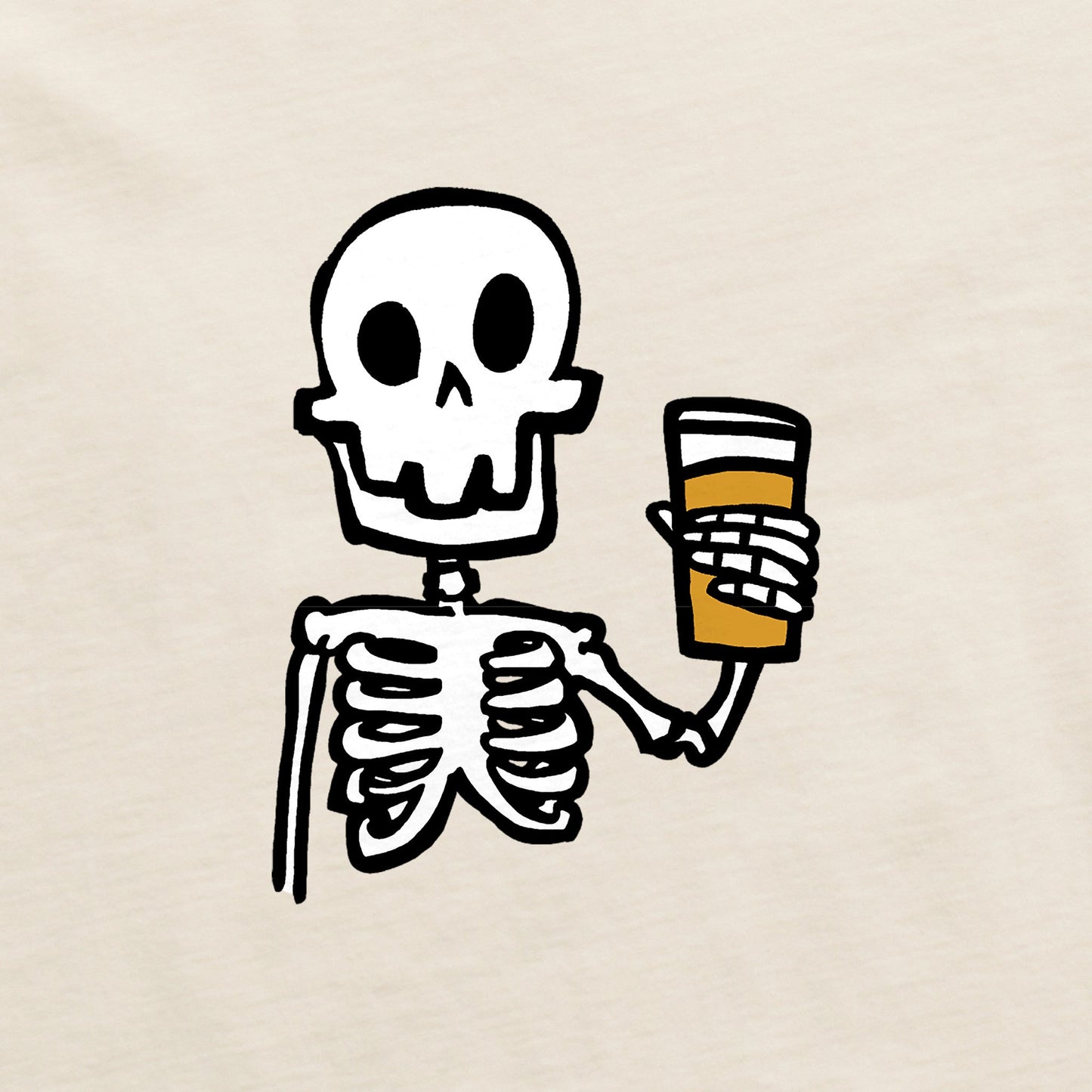 Women's Skeleton w Beer Crusher-LITE Shrunken Tee