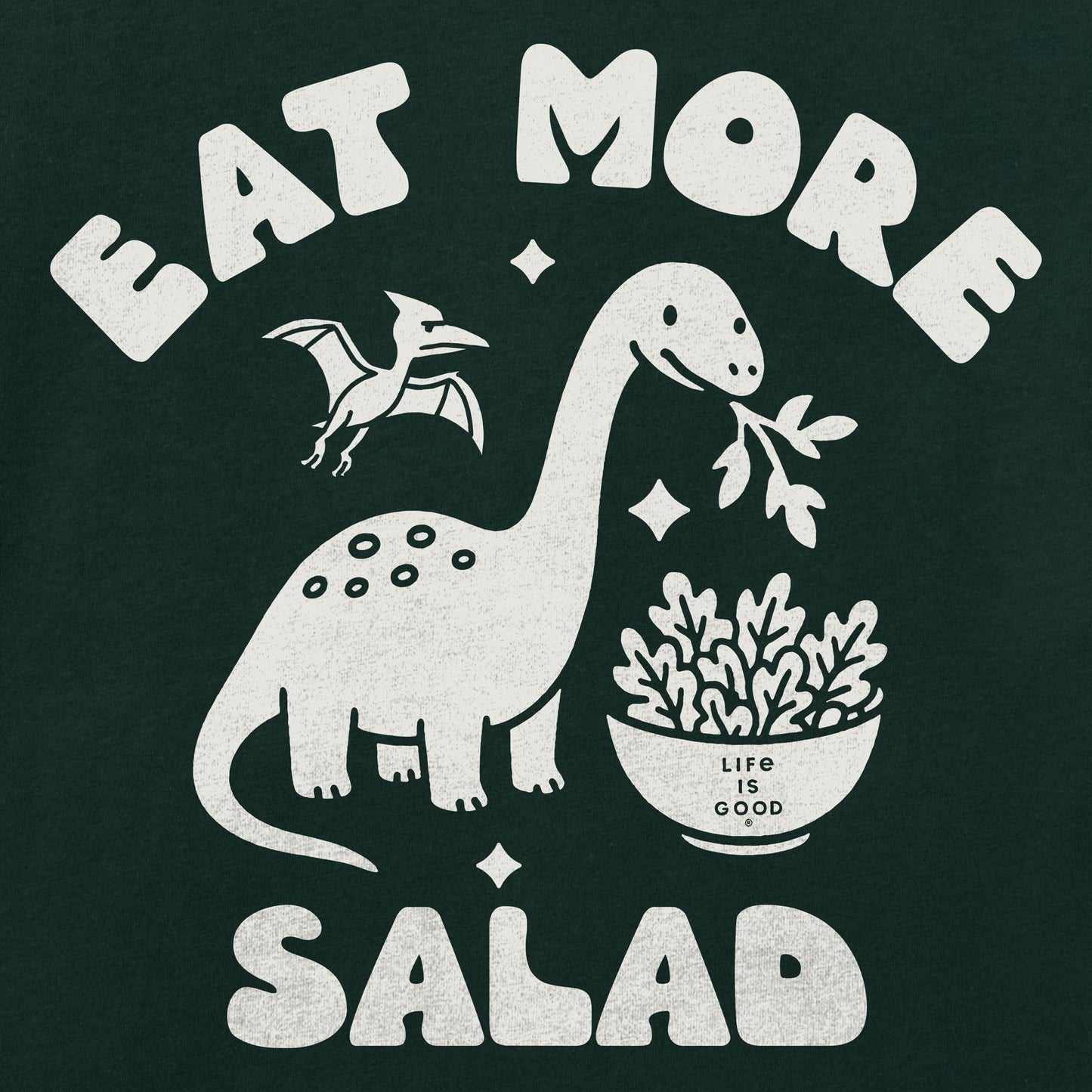 Women's Eat More Salad Short Sleeve Crusher Boxy Tee