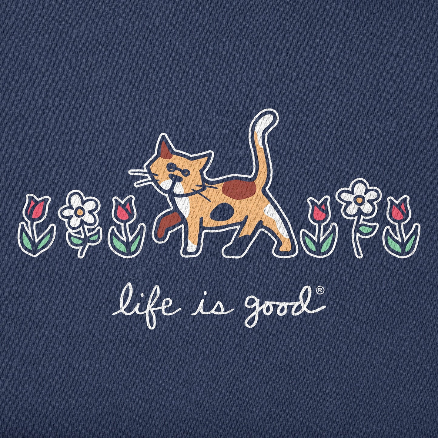 Women's Al with Flowers Long Sleeve Crusher Tee