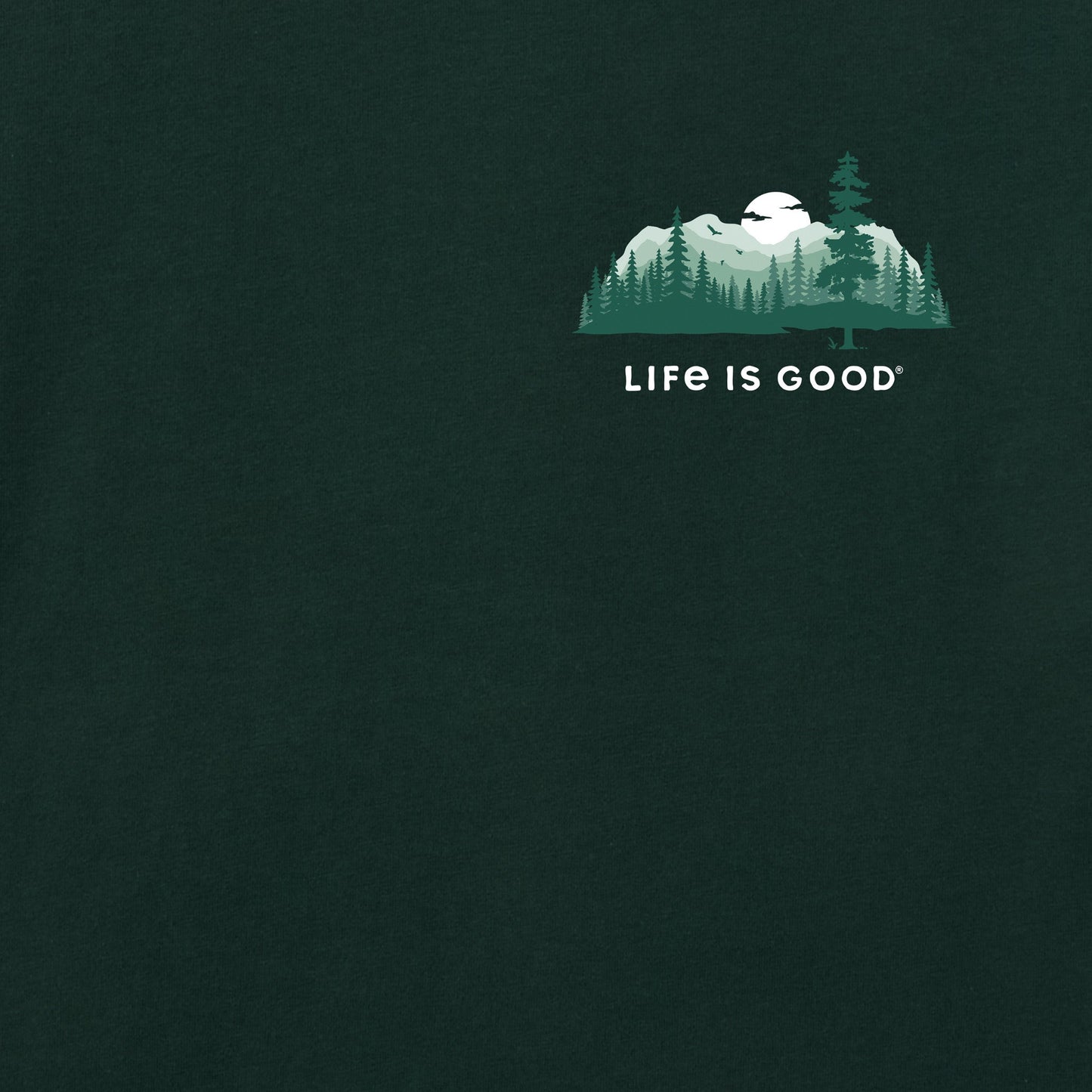 Men's Evergreen Silhouette Good Vibes Fleece Zip Hoodie