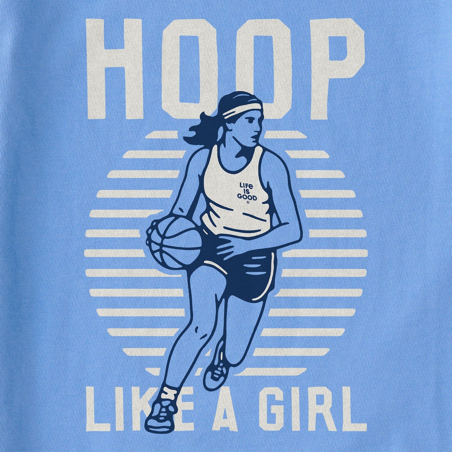 Kids Hoop Like a Girl Long Sleeve Crusher Tee