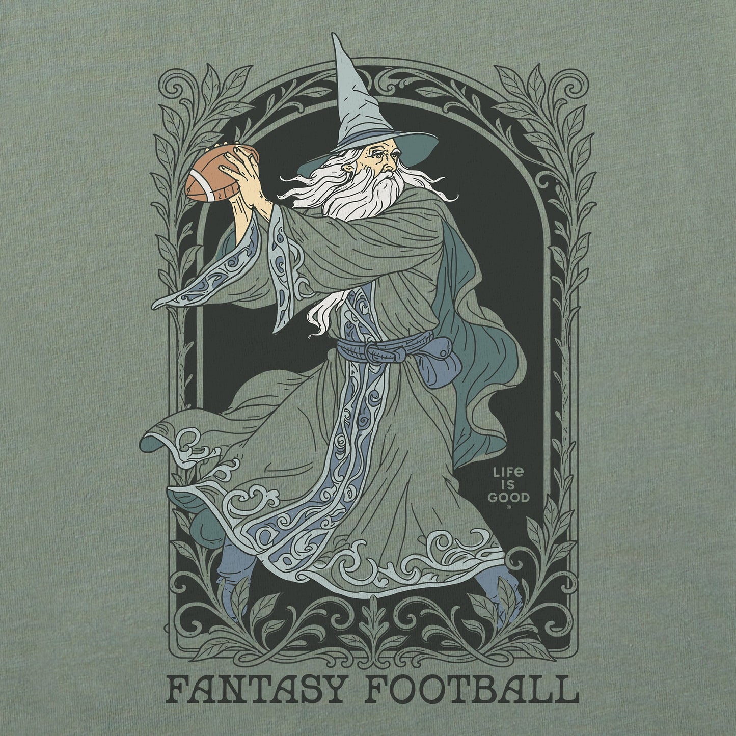 Women's Fantasy Football Wizard QB Short Sleeve Crusher Boxy Tee