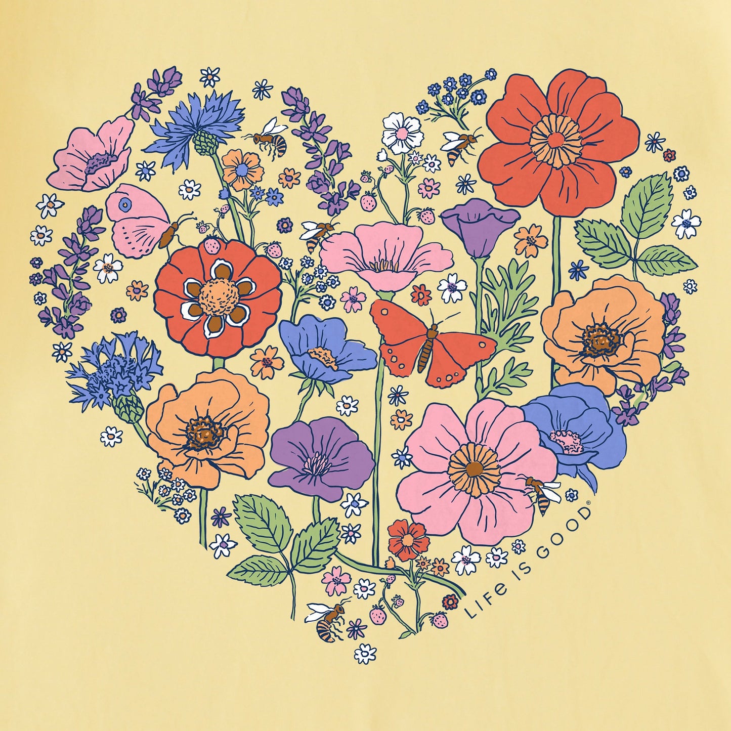 Kids My Wildflower Heart Short Sleeve Crusher Tee