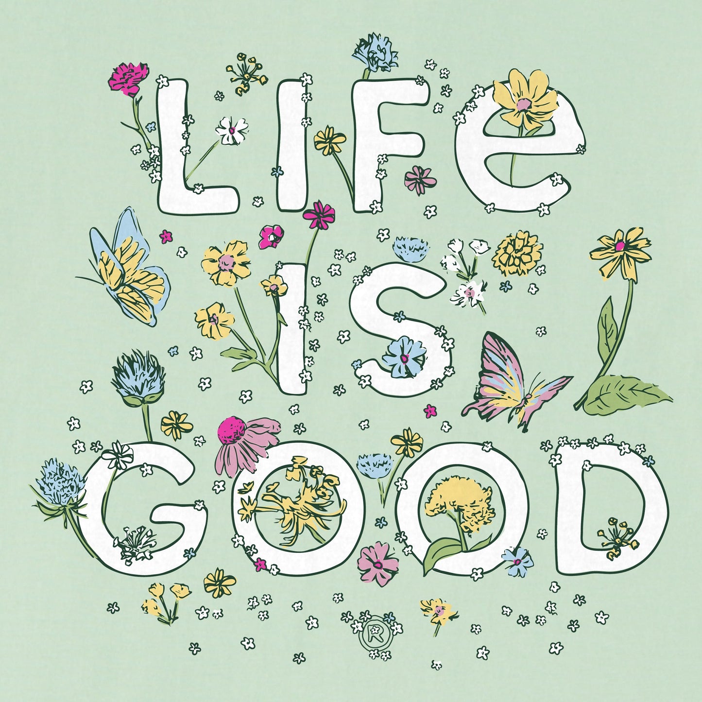 Women's Wildflower Logo Stack Short Sleeve Crusher Boxy Tee