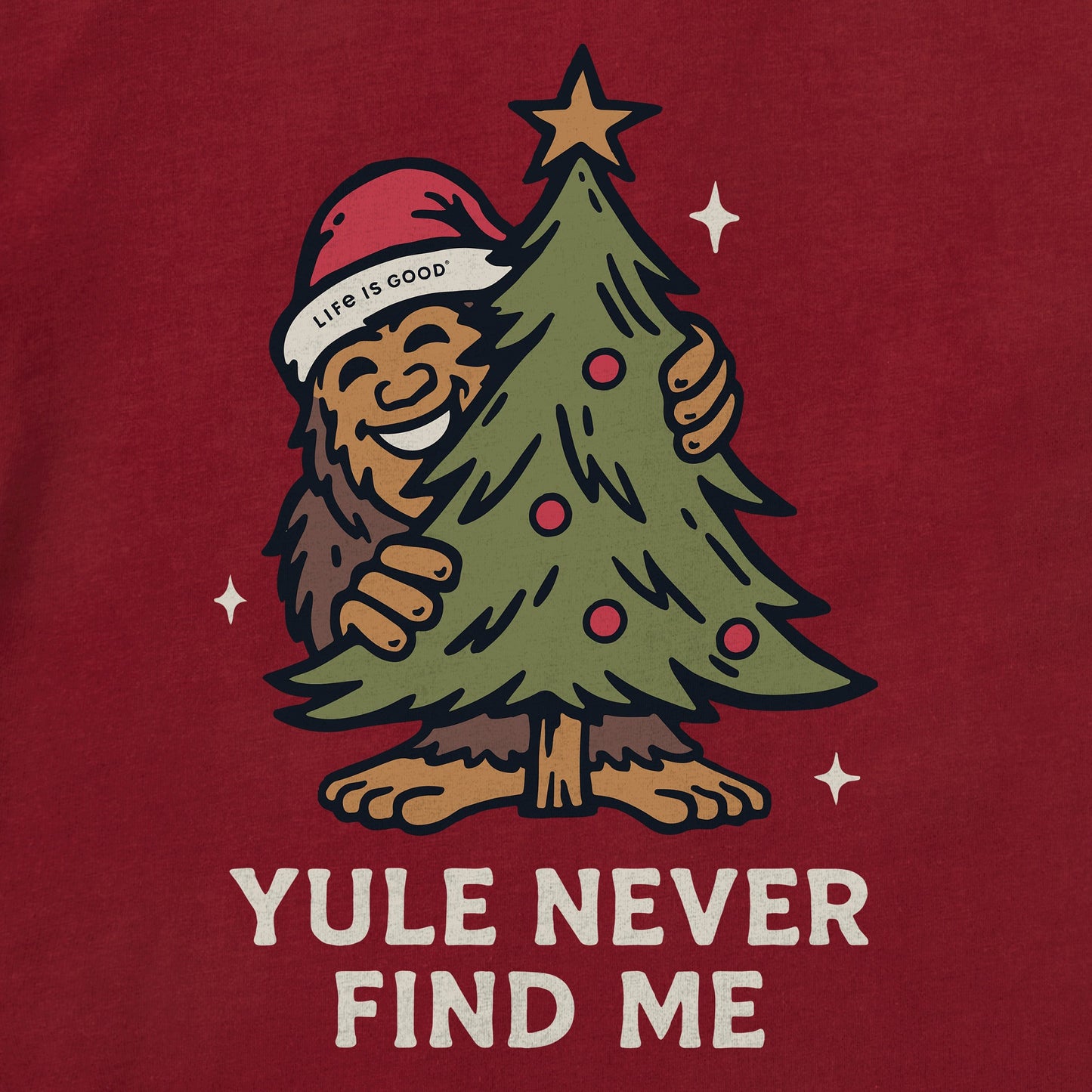 Kids Yule Never Find Me Long Sleeve Crusher Tee