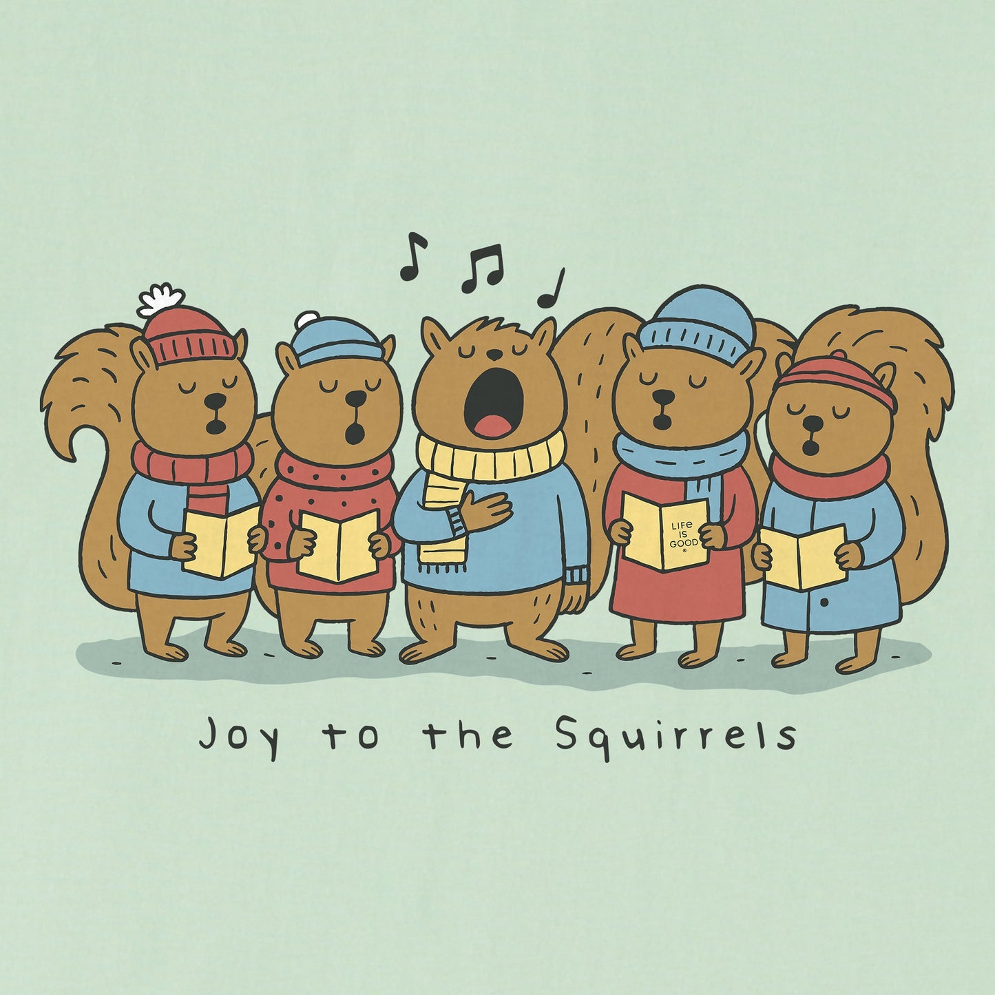 Kids Joy to the Squirrels Carols Short Sleeve Crusher Tee