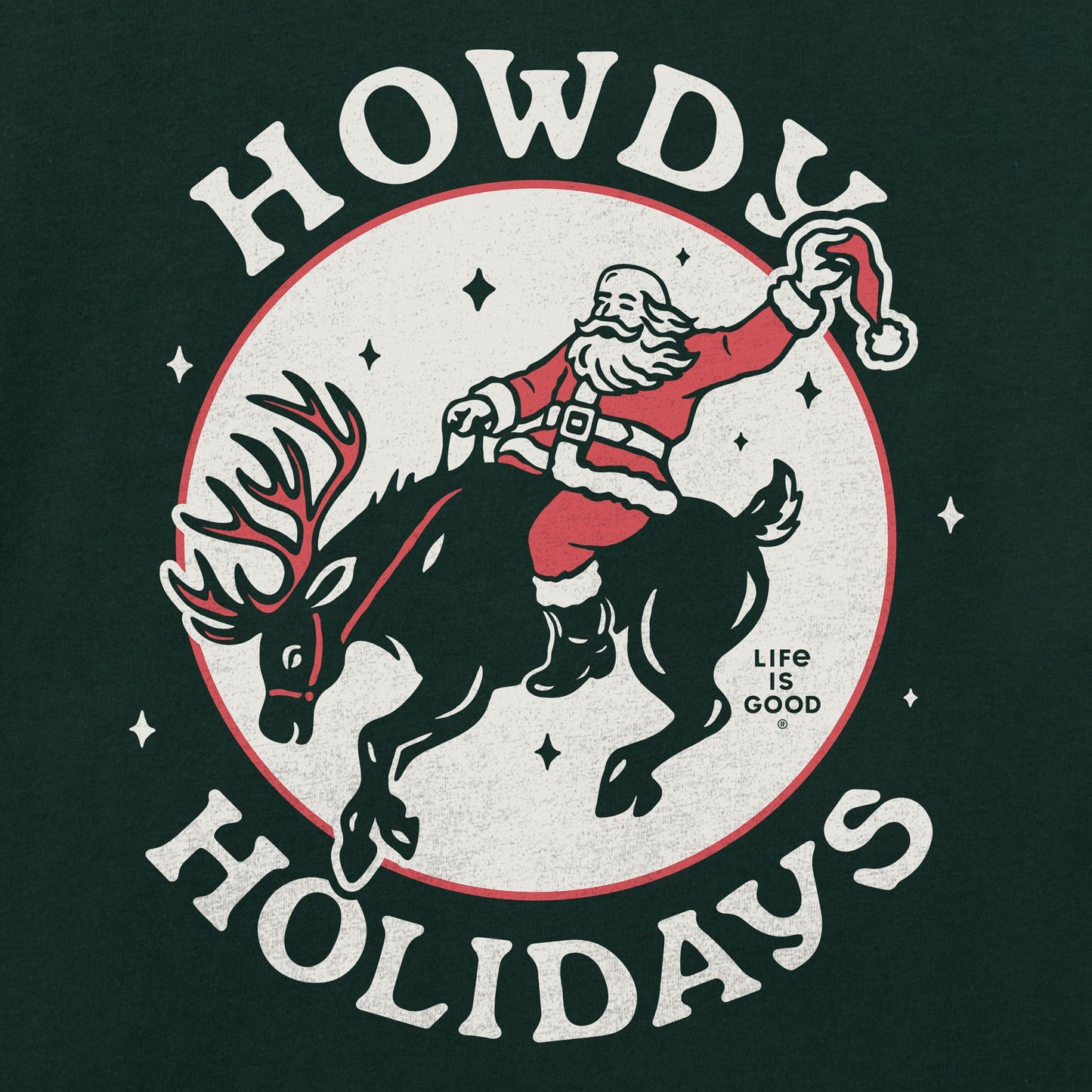 Kids Howdy Holidays Long Sleeve Crusher Tee