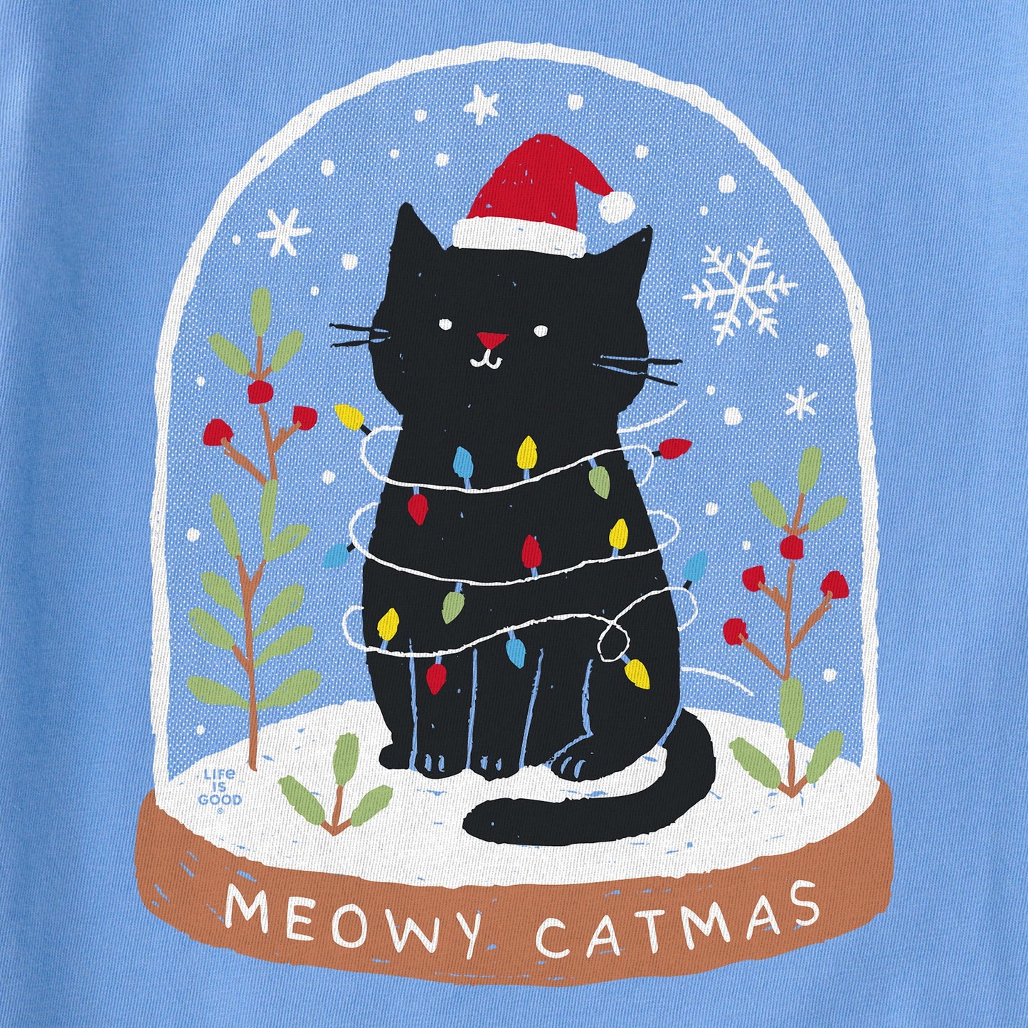 Kids Meowy Catmas Snowglobe Long Sleeve Crusher Tee
