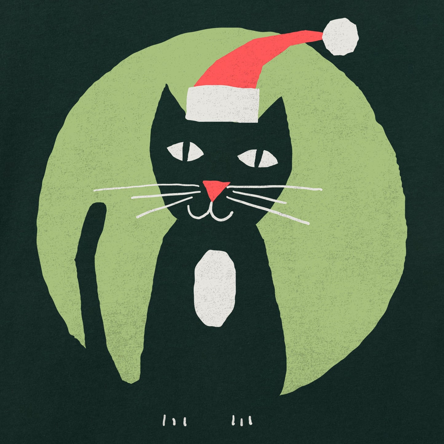 Men's Little Santa Cat Short Sleeve Crusher Tee