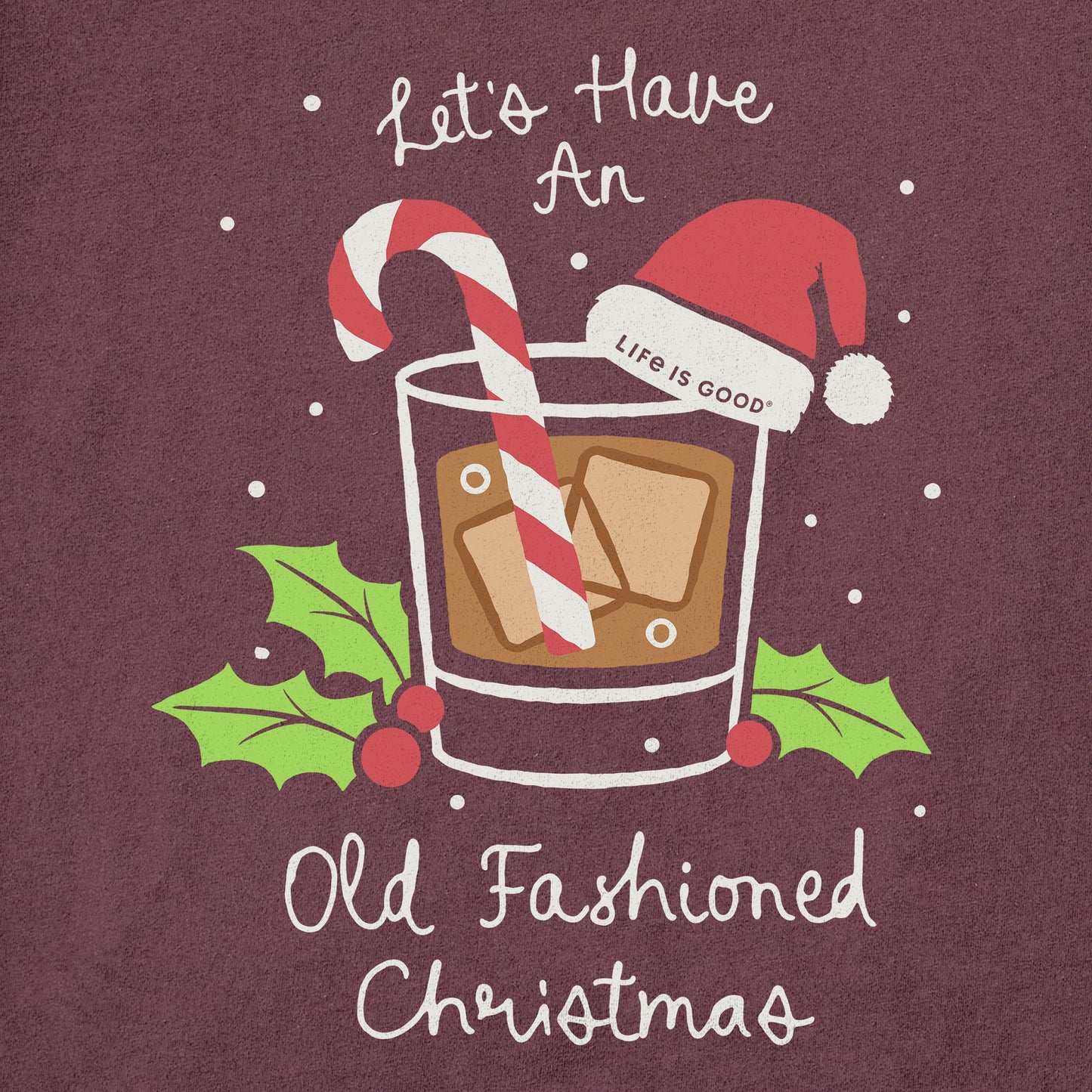 Men's Let's Have an Old Fashioned Christmas Long Sleeve Crusher Tee
