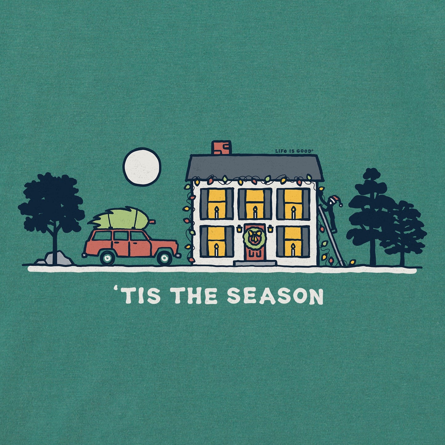 Women's Tis the Season Christmas Vista Short Sleeve Crusher Boxy Tee