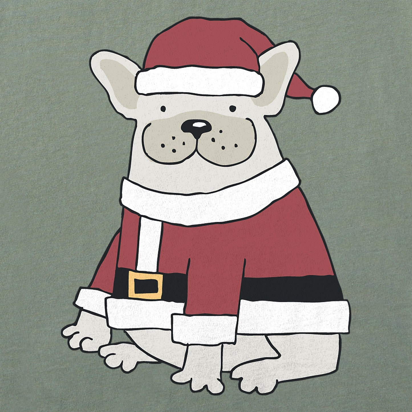 Women's Santa Frenchie Short Sleeve Crusher Boxy Tee