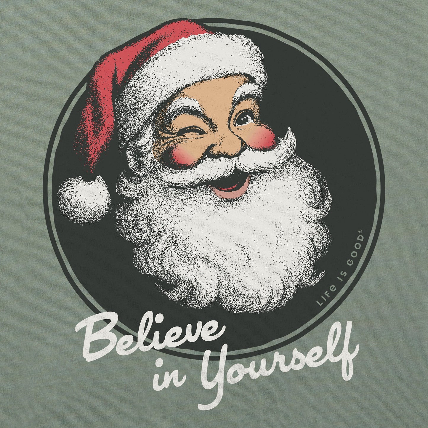 Women's Believe in Yourself Santa Long Sleeve Crusher Tee