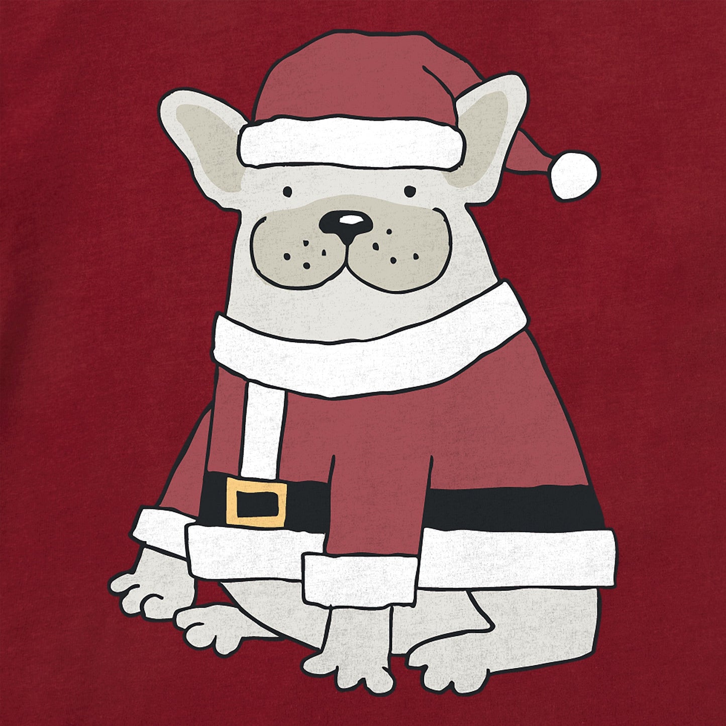 Women's Santa Frenchie Short Sleeve Crusher Tee