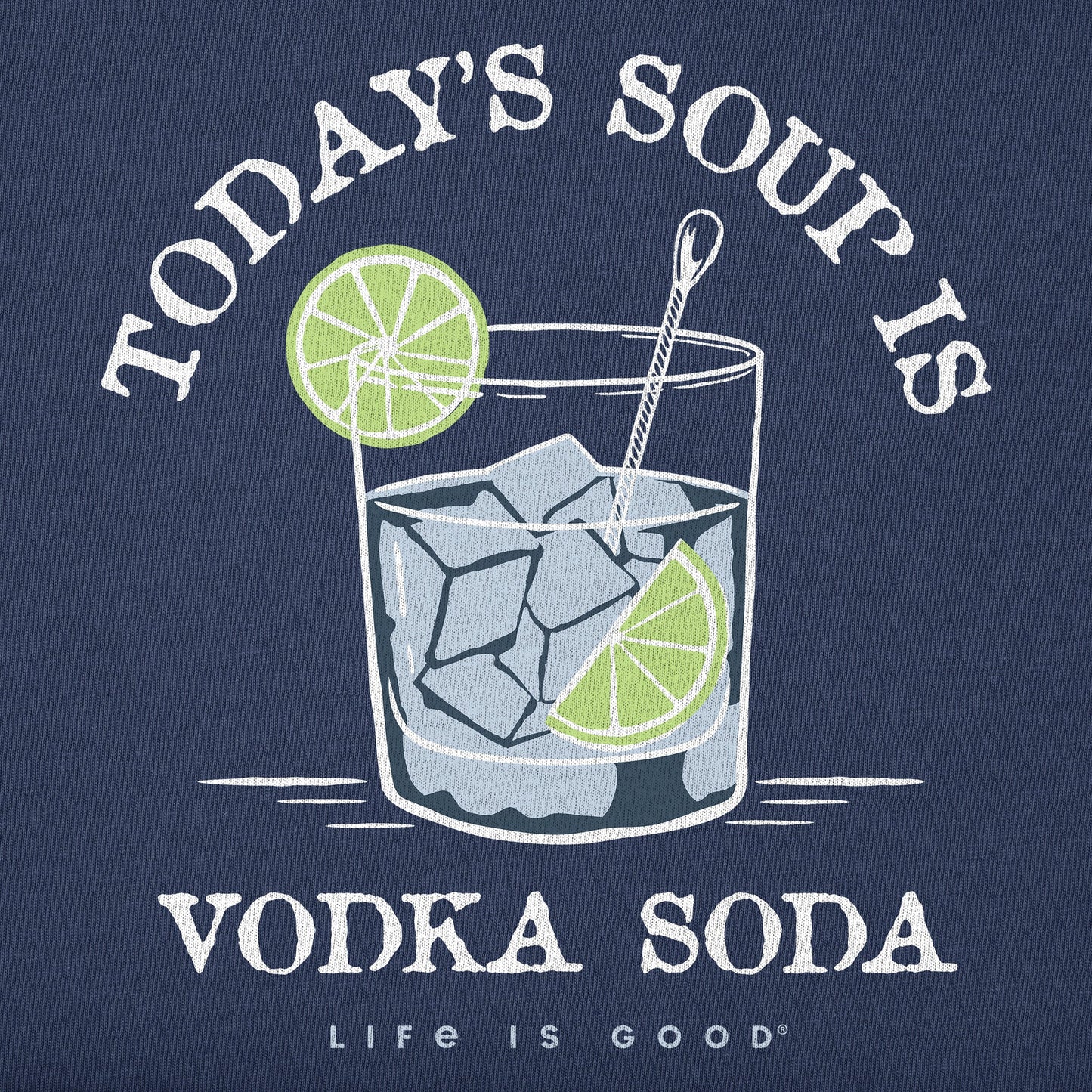 Men's Vodka Soda Soup Cocktail Short Sleeve Crusher Tee