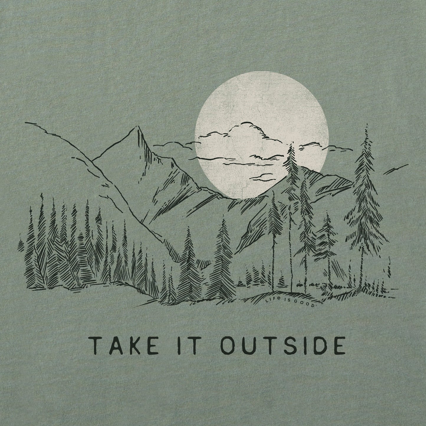 Men's Take it Outside Sunset Short Sleeve Crusher Tee