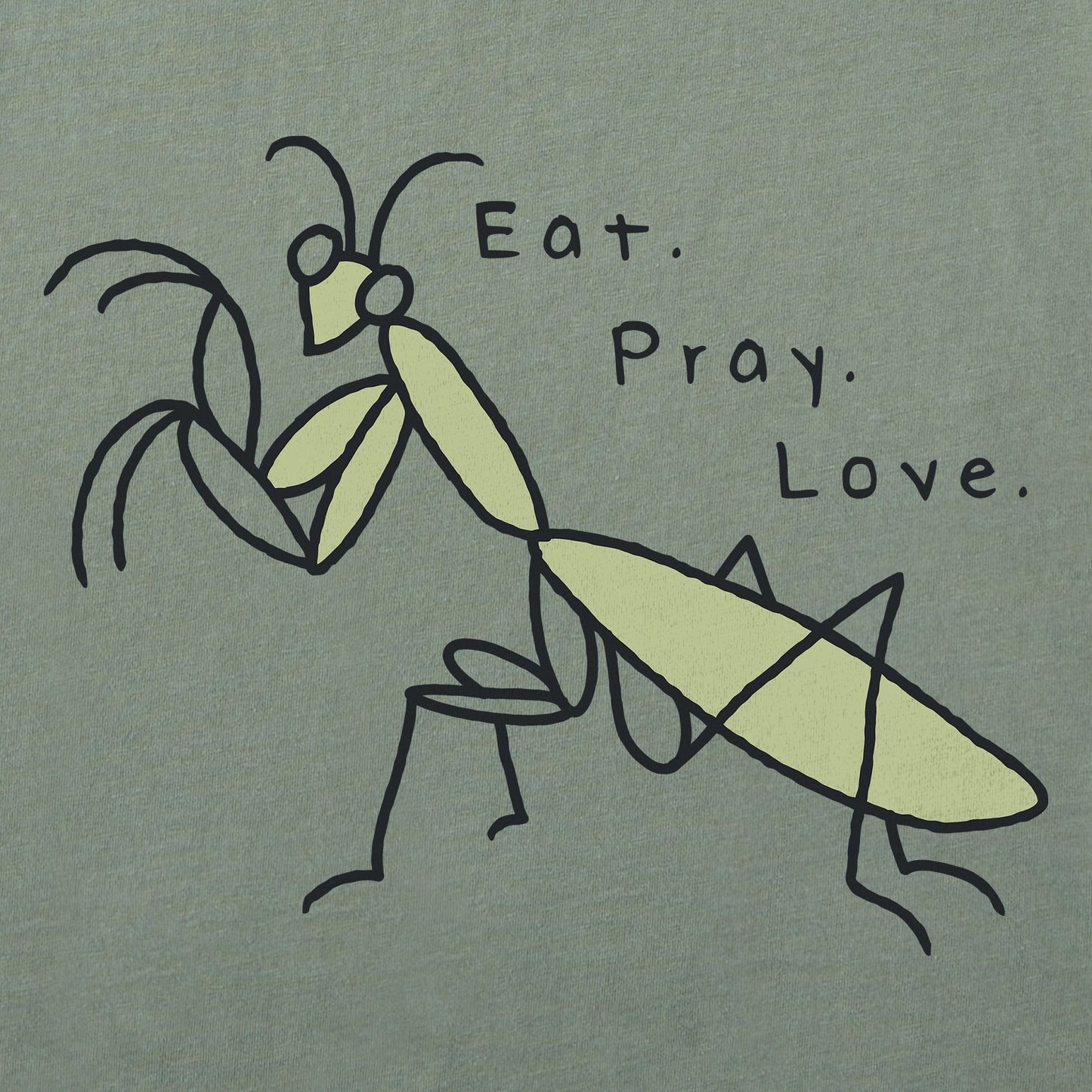 Women's Eat Pray Love Mantis Short Sleeve Vee