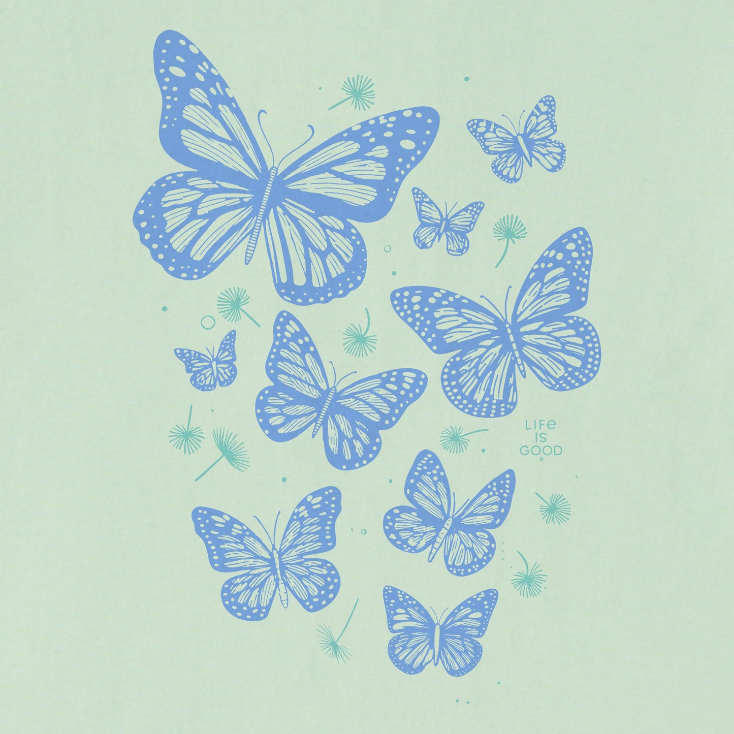 Women's A Flutter of Butterflies Short Sleeve Crusher Tee