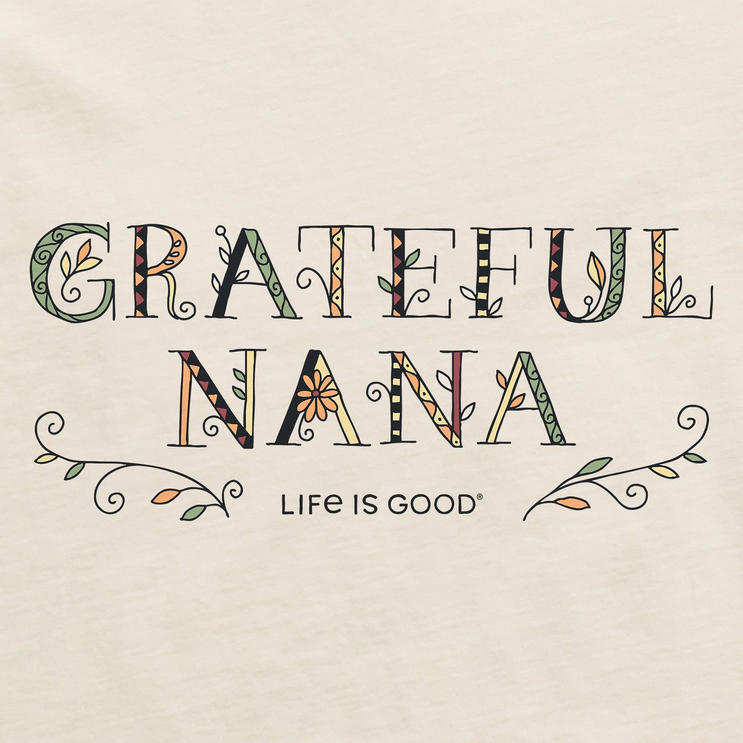Women's Grateful Nana Doodle Short Sleeve Crusher Vee