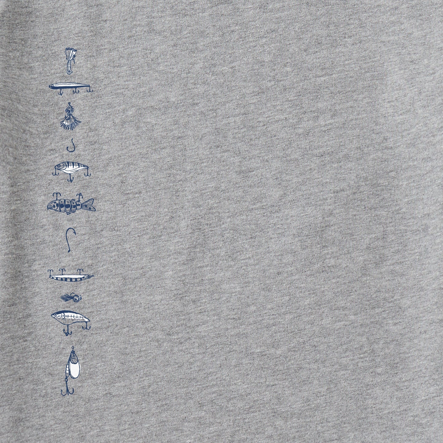 Men's Etched Simple Fish Long Sleeve Crusher Tee