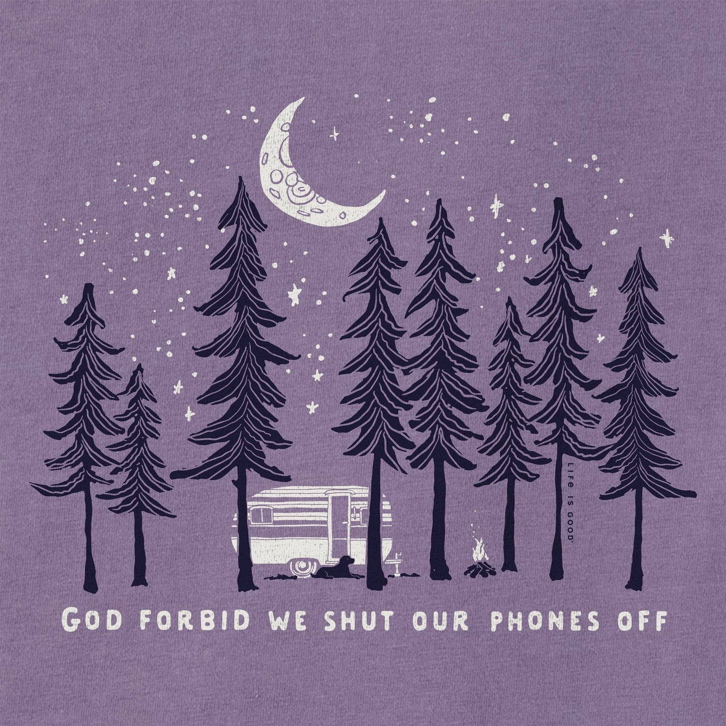 Women's God Forbid We Shut Our Phones Off Long Sleeve Crusher Tee