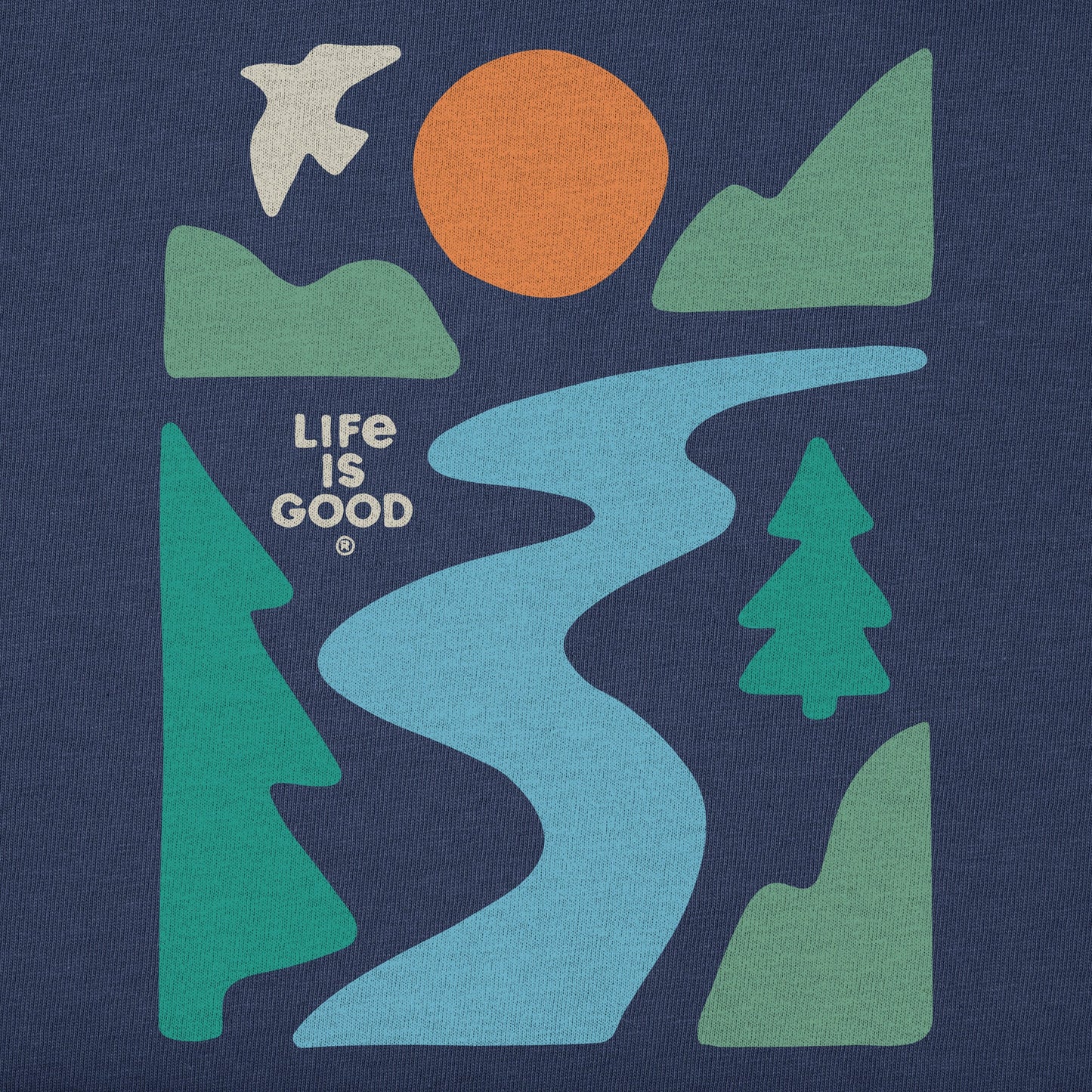 Kids River and Trees Short Sleeve Crusher Tee