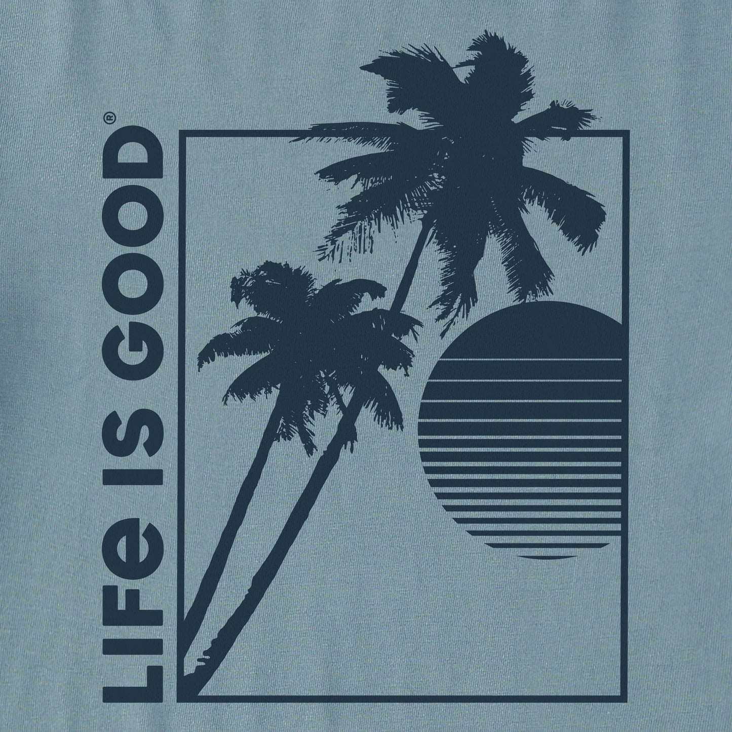 Men's Double Palm Sunset Short Sleeve Crusher Tee