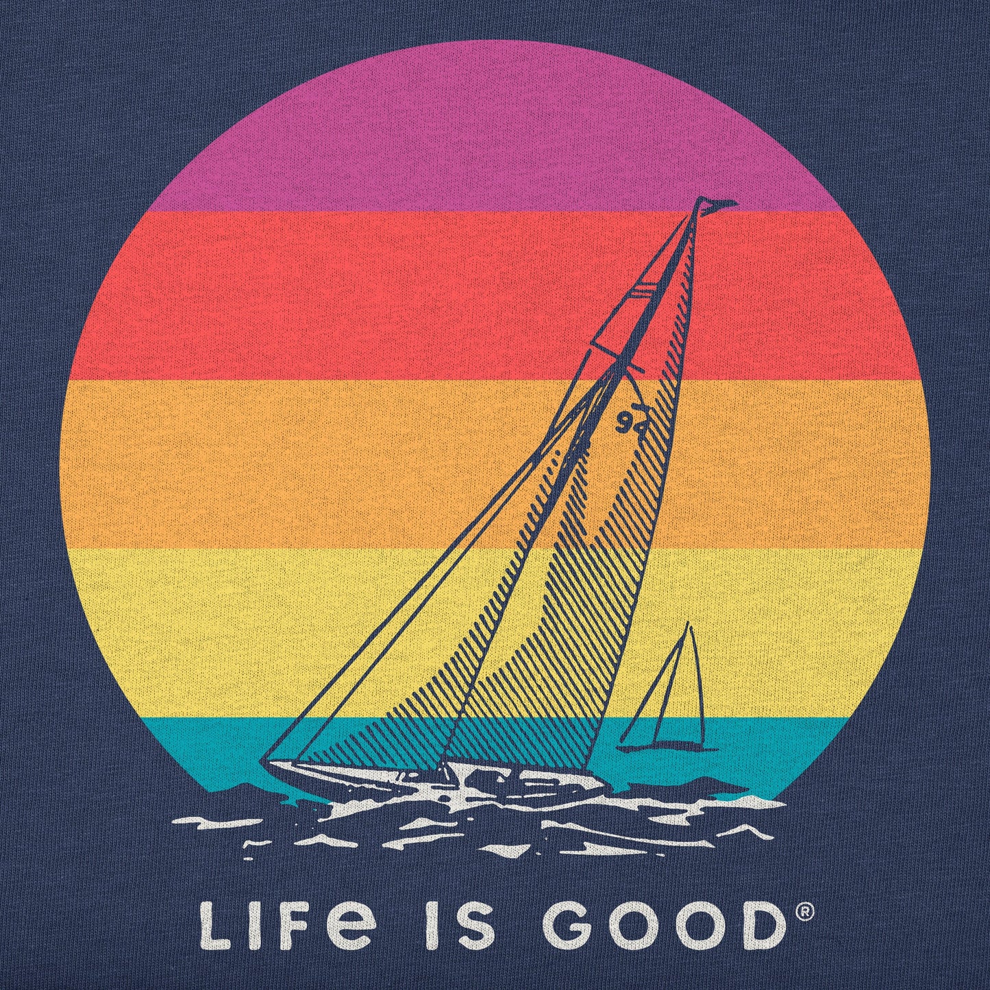 Men's Sailboat Sunset Short Sleeve Crusher Tee