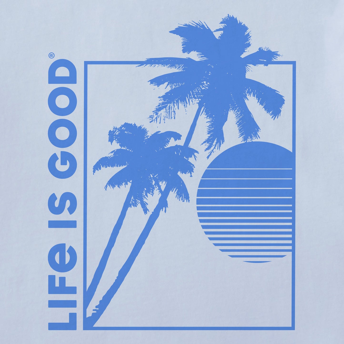 Women's Double Palm Sunset Short Sleeve Crusher Boxy Tee