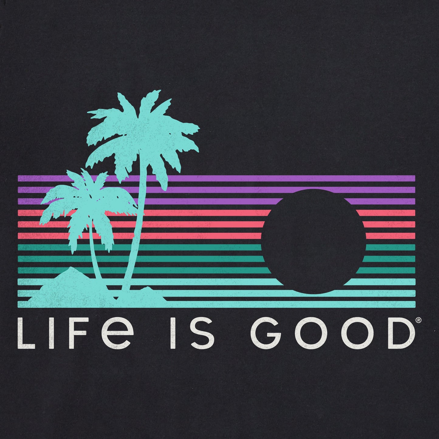 Women's Striped Sunset Short Sleeve Crusher Tee