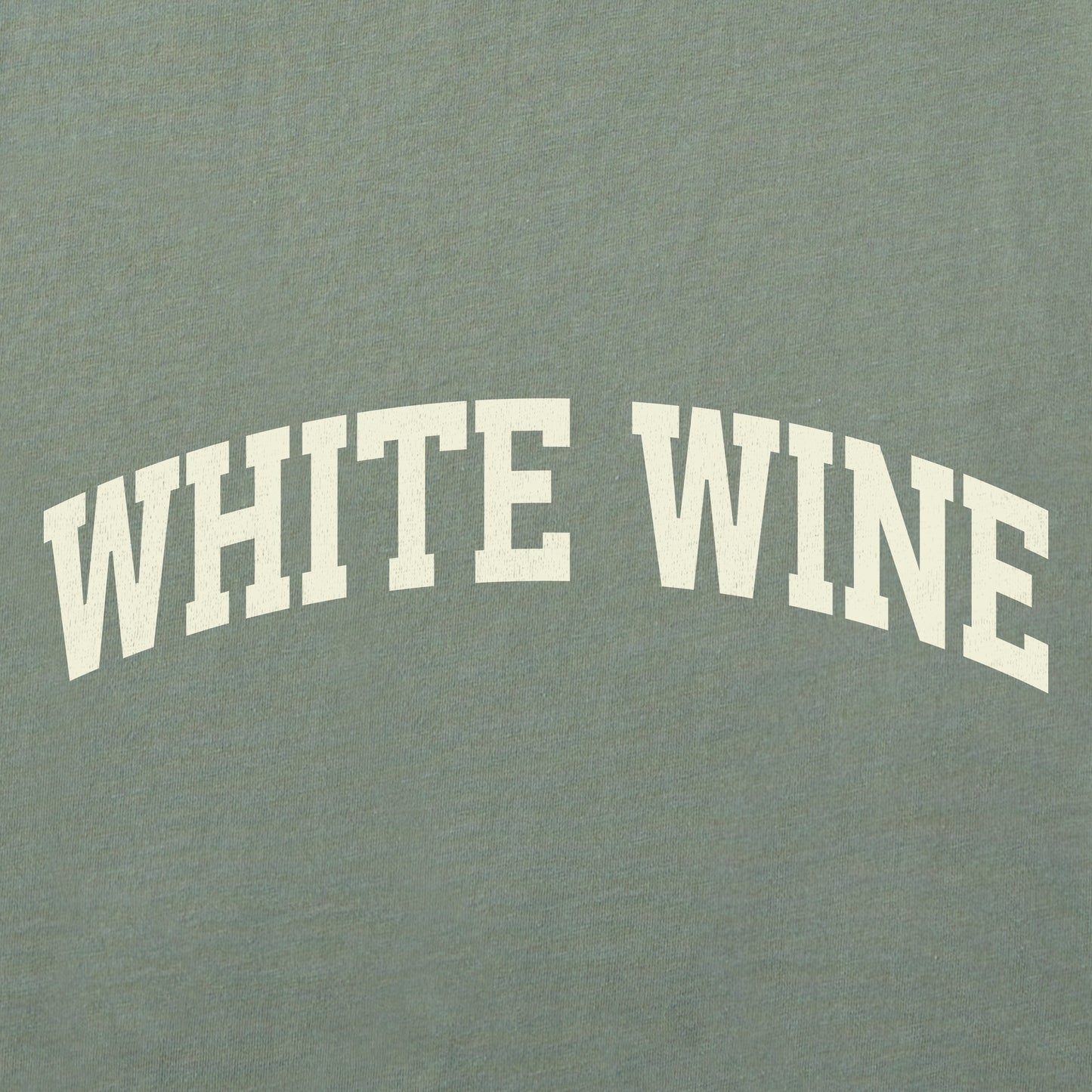 Women's White Wine Arch Short Sleeve Crusher Tee
