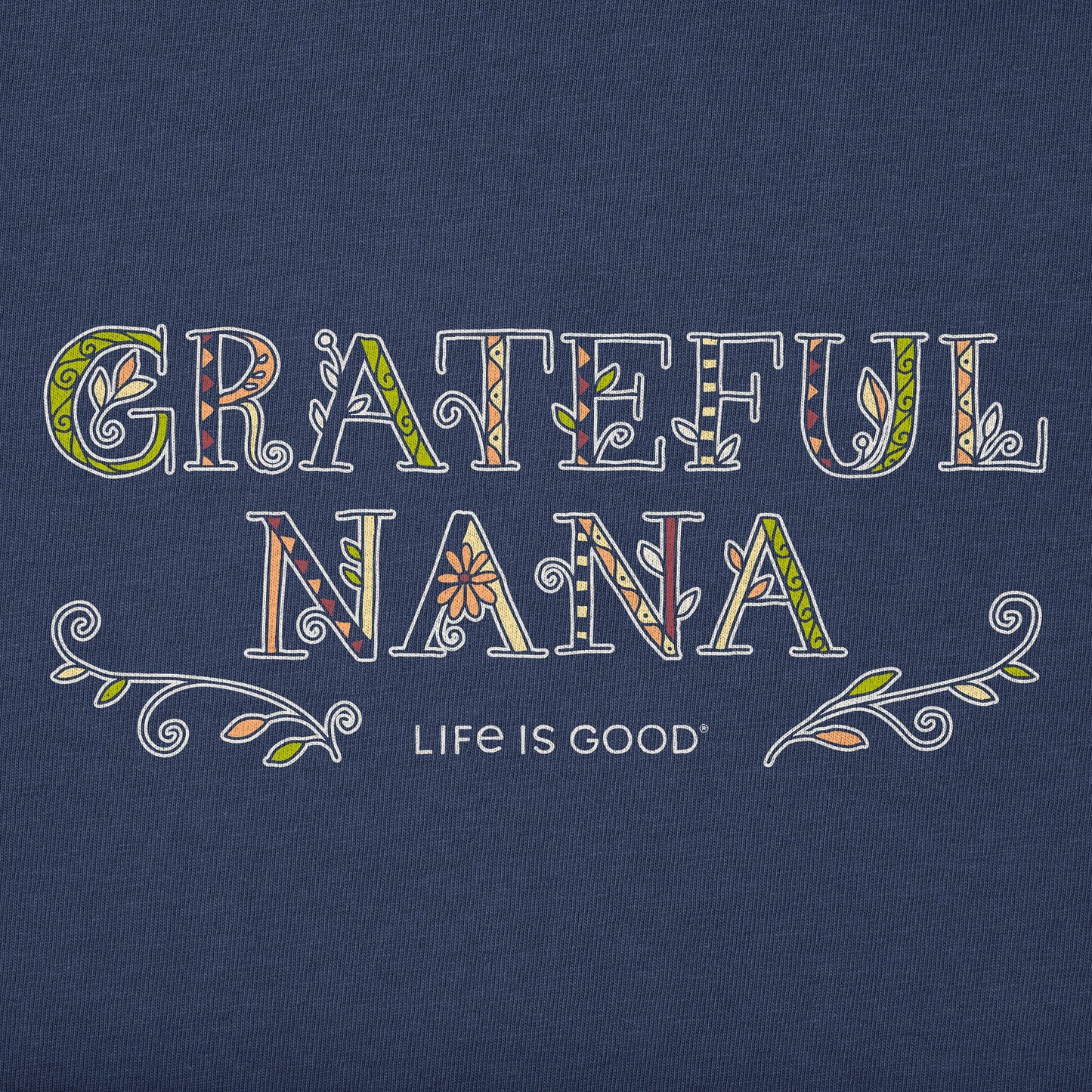 Women's Grateful Nana Doodle Long Sleeve Crusher Vee