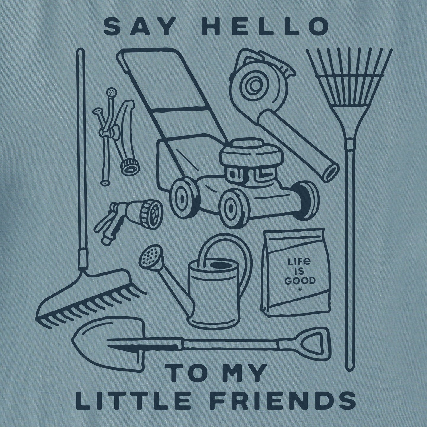 Men's Say Hello to my Little Yardwork Friends Short Sleeve Crusher Tee
