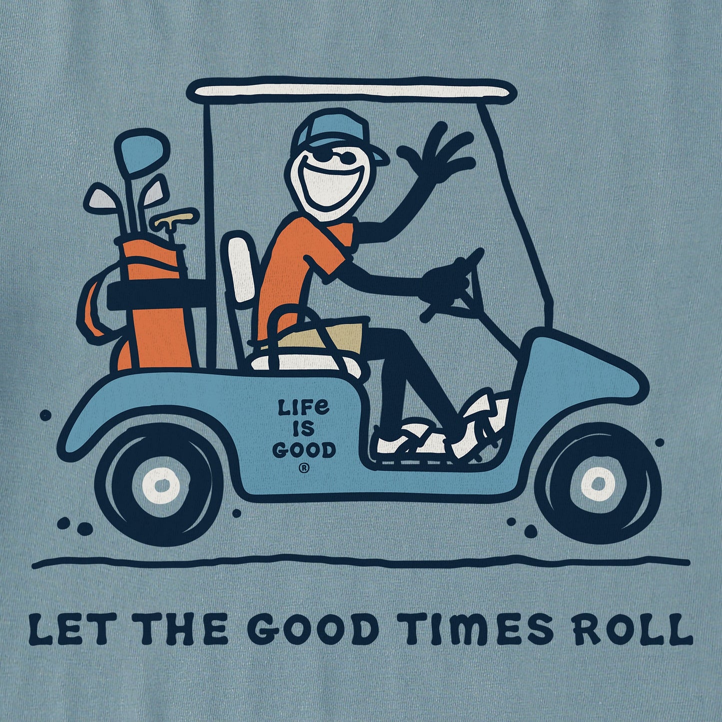 Men's Let the Good Times Roll Jake Golf Short Sleeve Crusher Tee