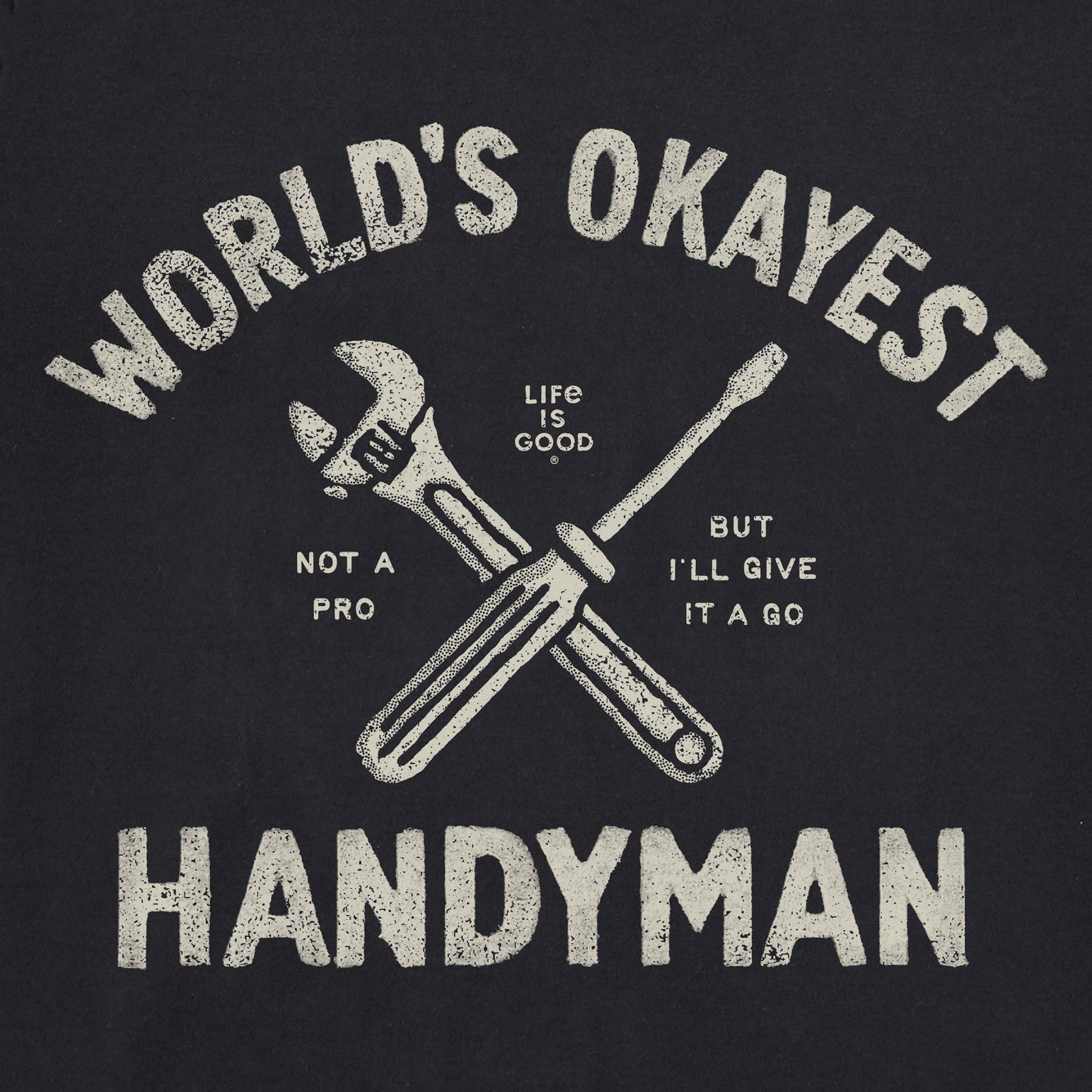 Men's Word's Okayest Handyman Short Sleeve Crusher Tee