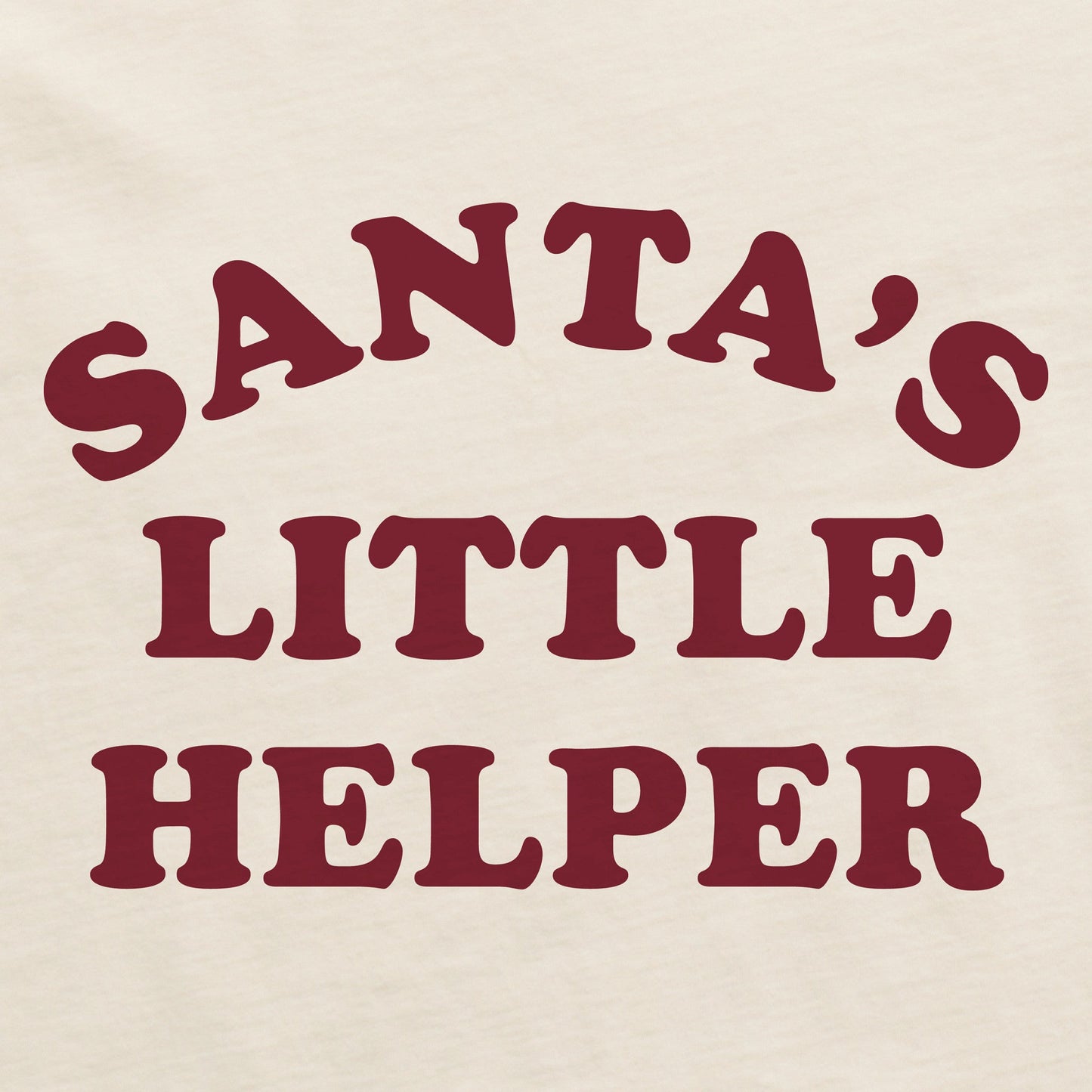 Women's Santa's Little Helper Arch Short Sleeve Crusher Boxy Tee