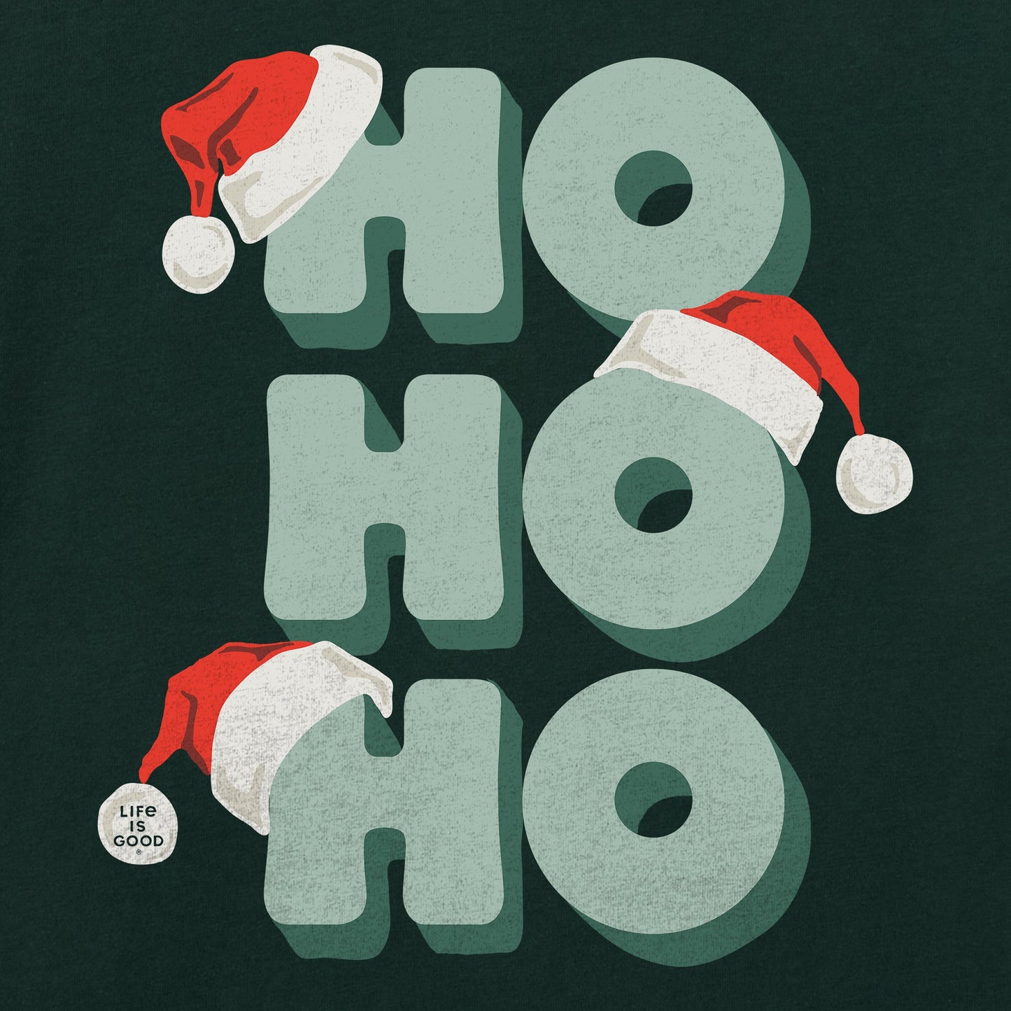 Kids Ho Ho Ho Stack Long Sleeve Crusher Tee