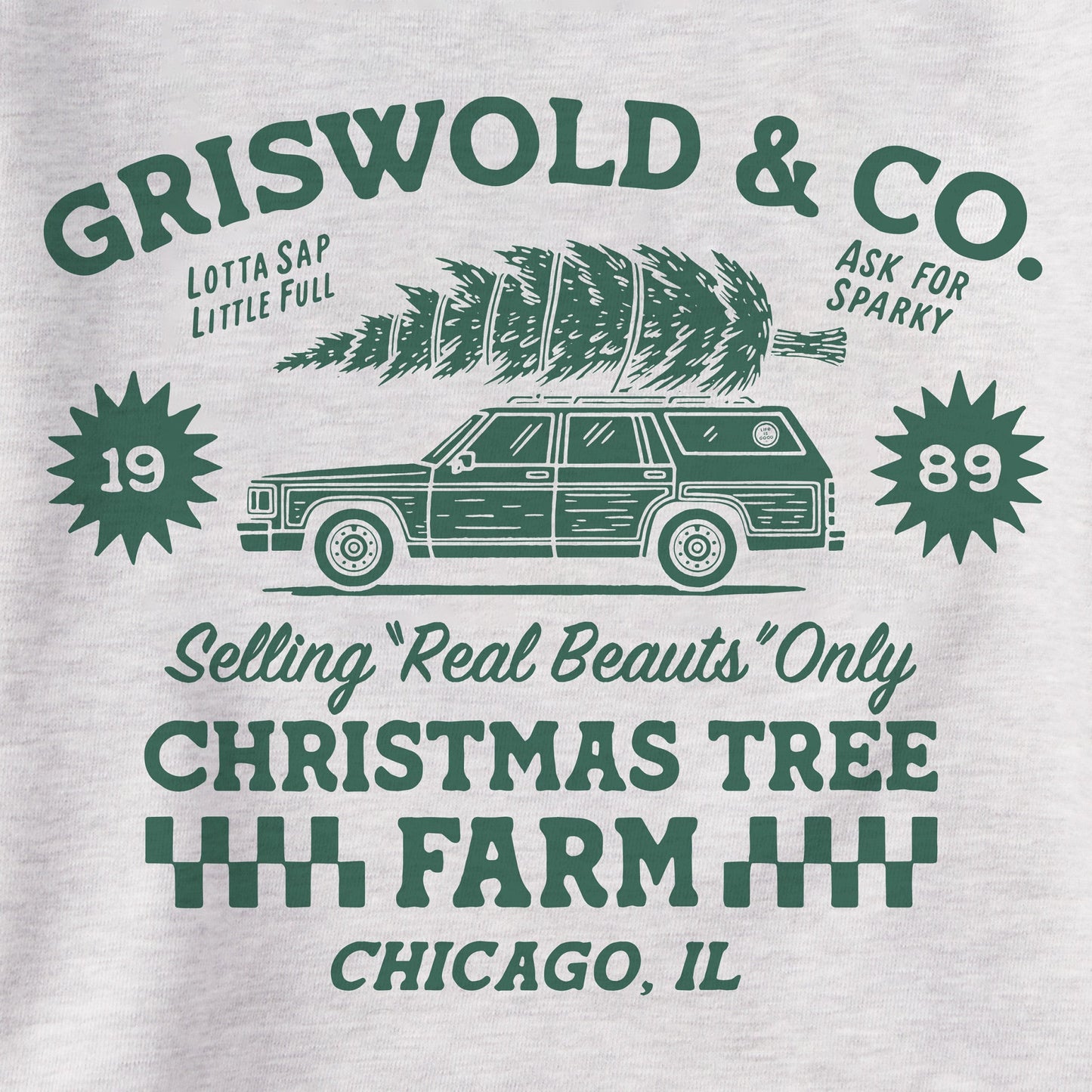 Men's Christmas Tree Farm Simply True Fleece Crew