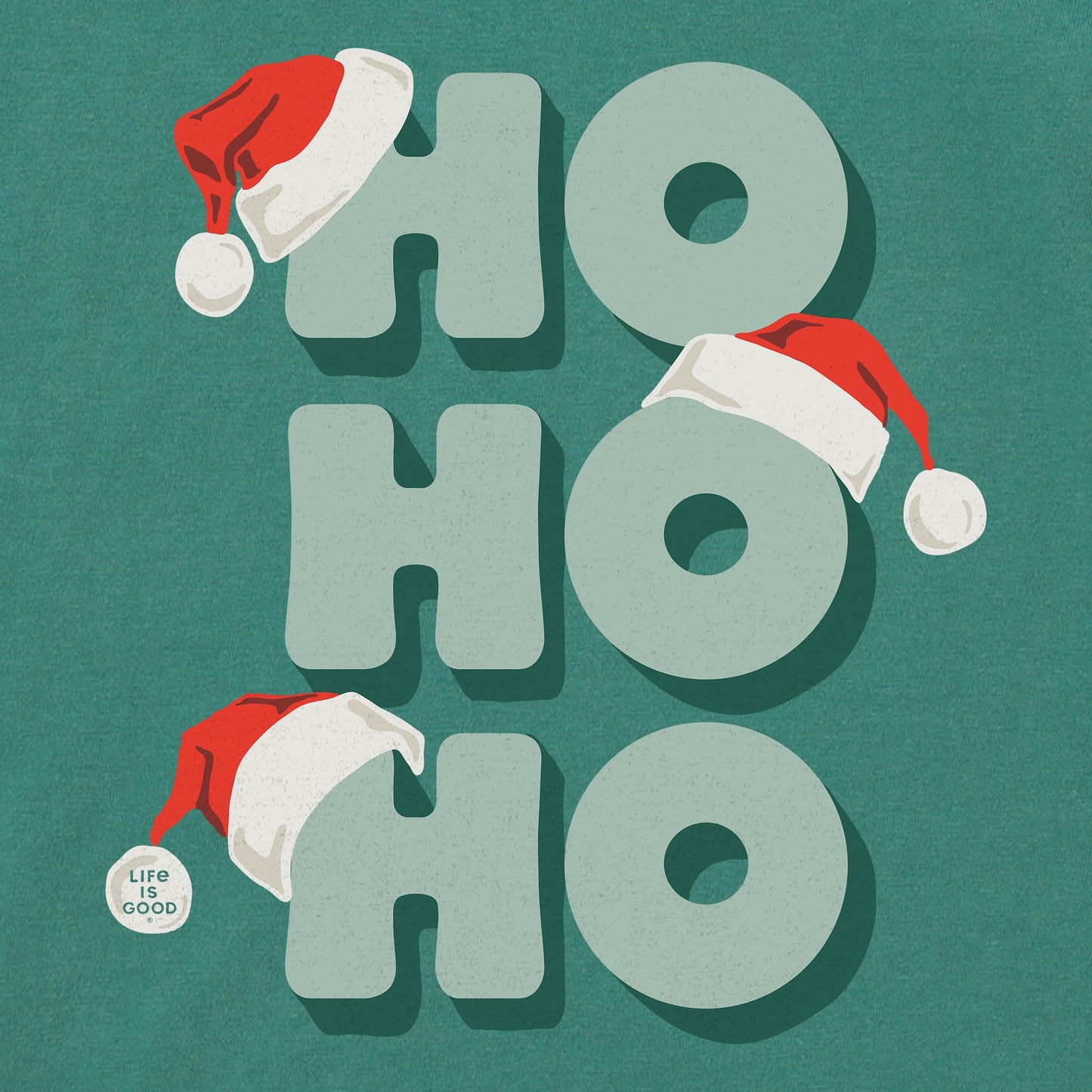 Men's Ho Ho Ho Stack Short Sleeve Crusher Tee