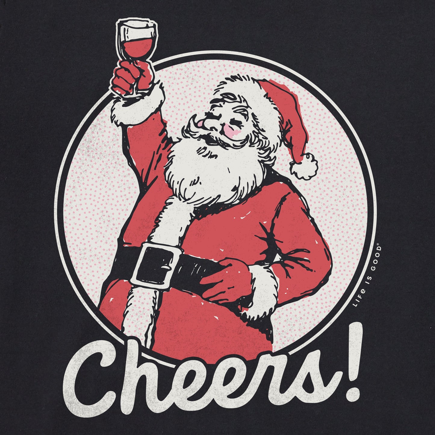 Men's Cheers to Santa Short Sleeve Crusher Tee