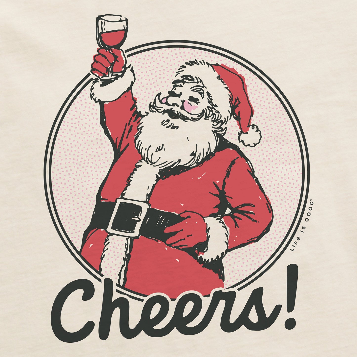 Women's Cheers to Santa Short Sleeve Crusher Boxy Tee