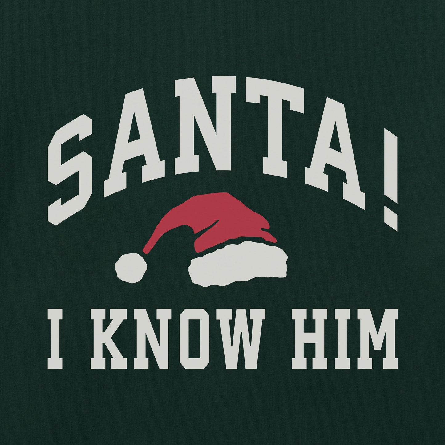 Women's Santa! I Know Him Arch Long Sleeve Crusher Tee
