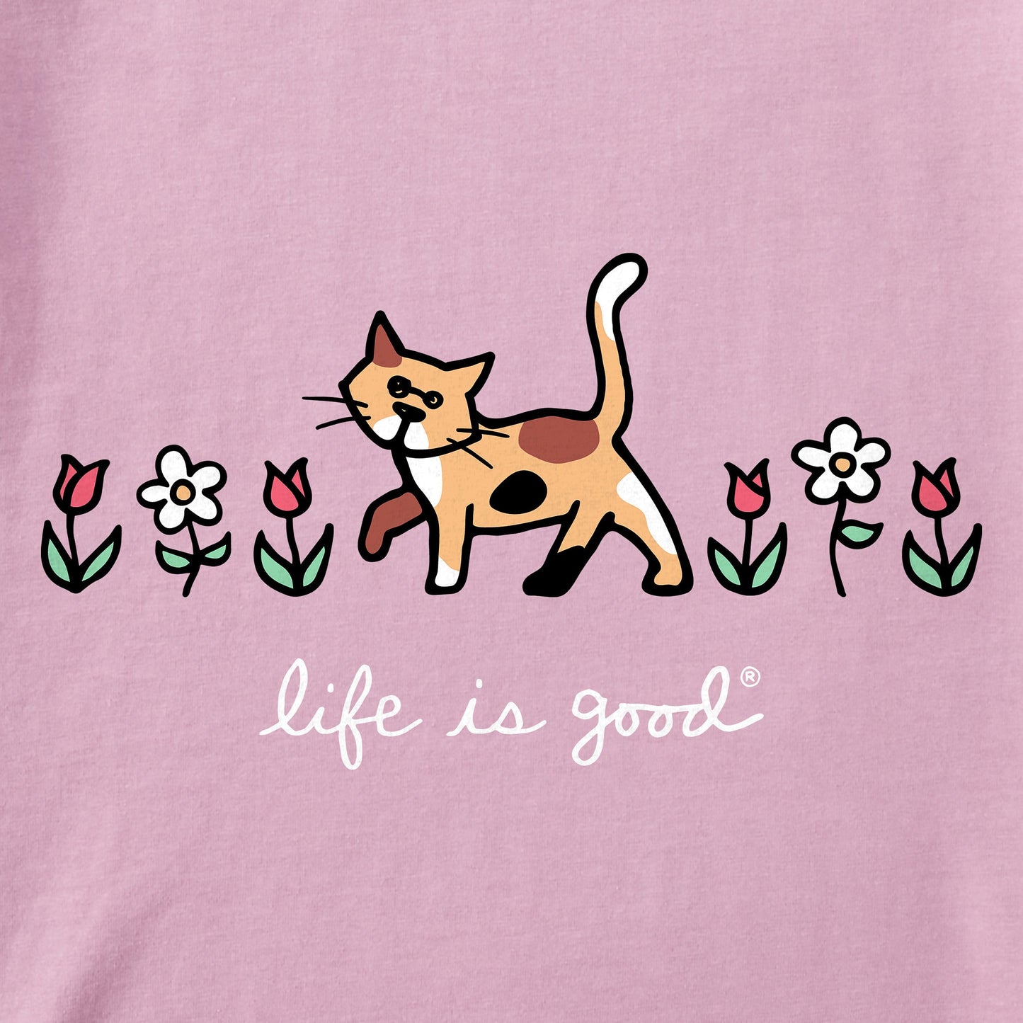 Kids Al with Flowers Long Sleeve Crusher Tee