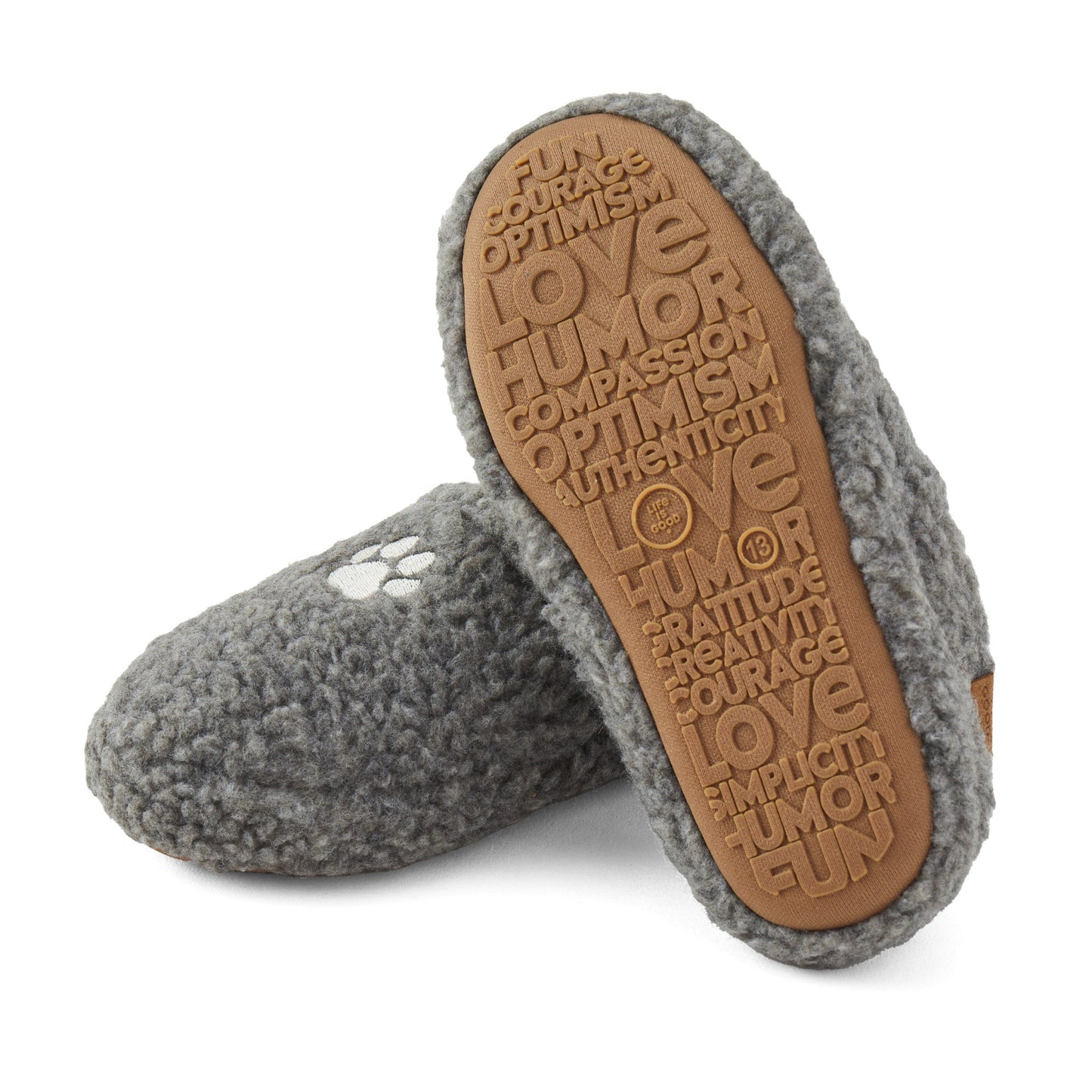 Kids Dog Paw Berber A-Line Slipper