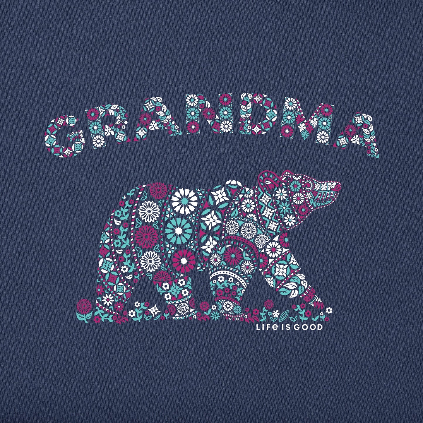 Women's Primal Grandma Bear Short Sleeve Crusher Vee