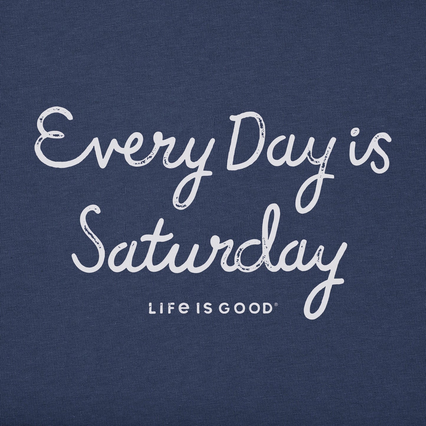 Women's Every Day is Saturday Script Short Sleeve Crusher Vee