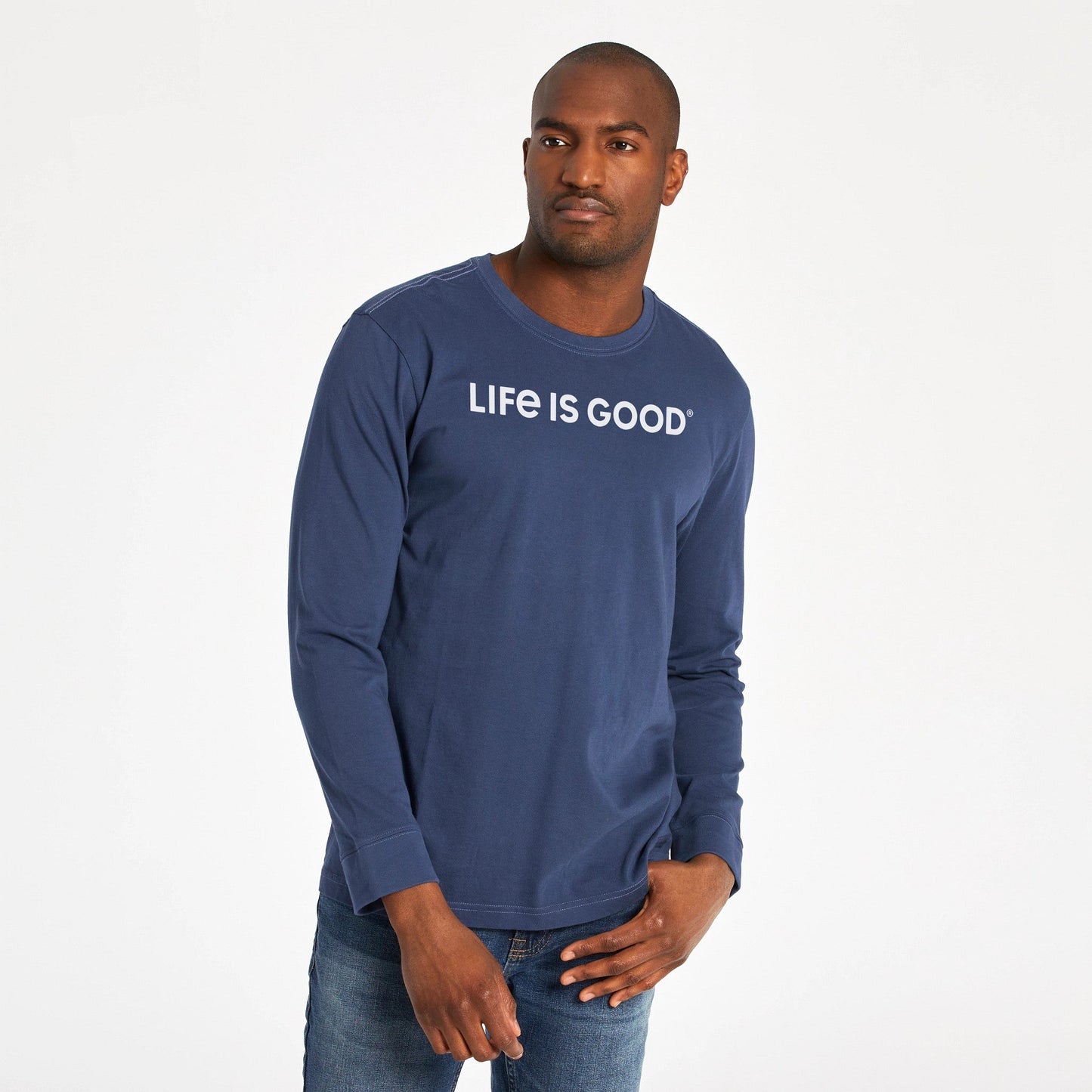 Men's LIG Tonal Horizontal Long Sleeve Crusher Tee